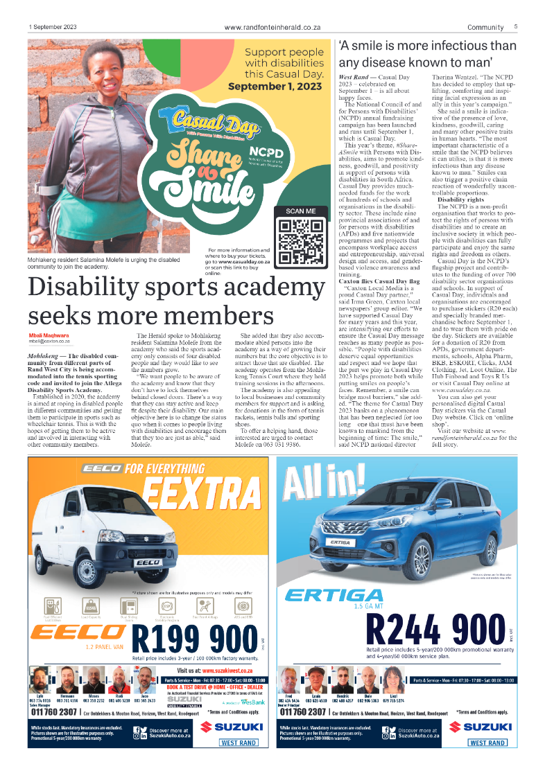 Randfontein Herald 1 September 2023 page 5