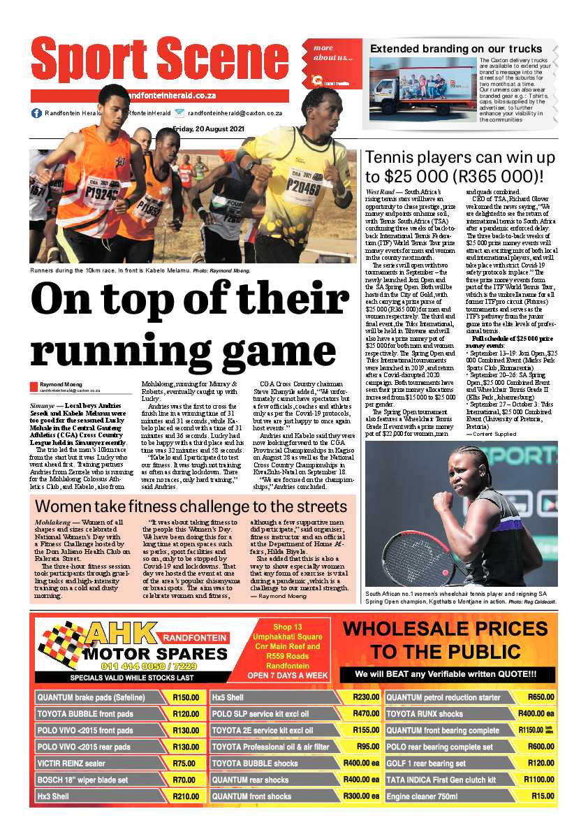 Randfontein Herald 20 August 2021 page 12