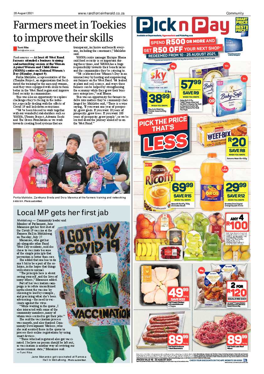 Randfontein Herald 20 August 2021 page 5