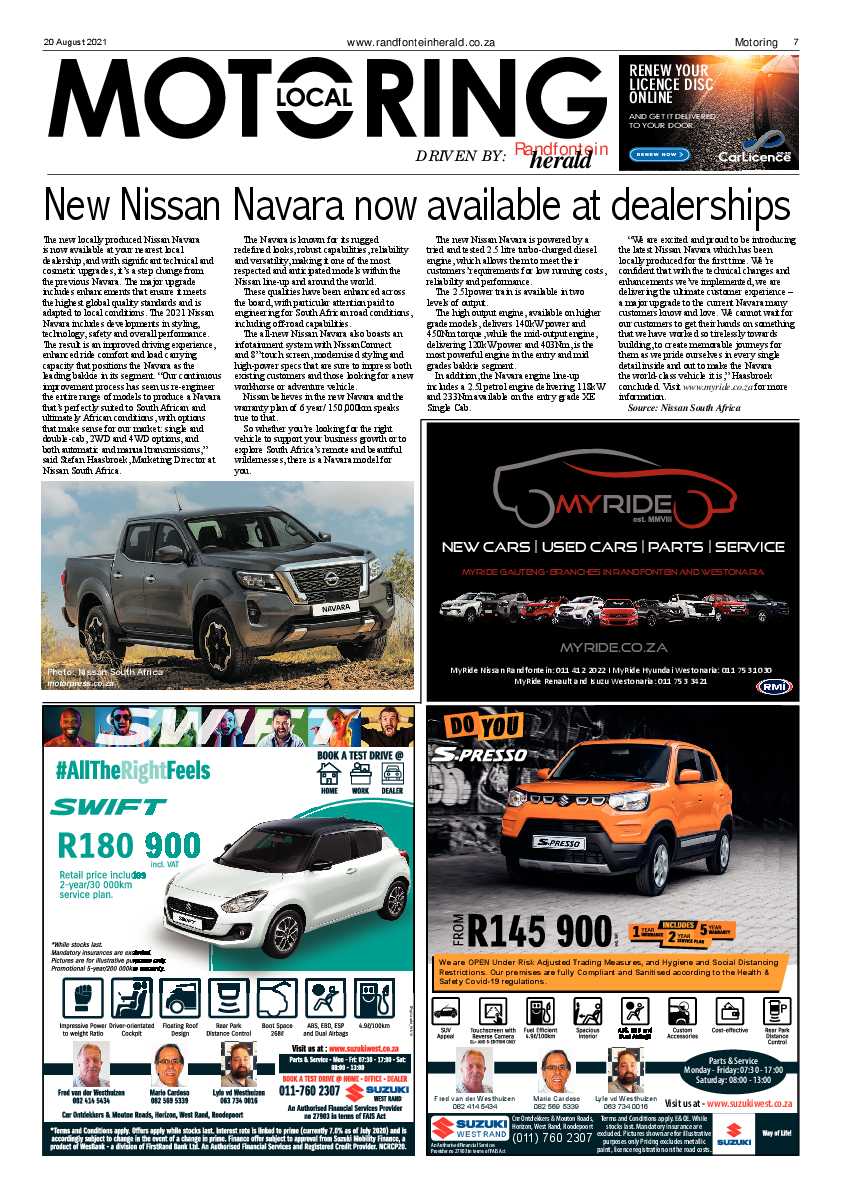Randfontein Herald 20 August 2021 page 7