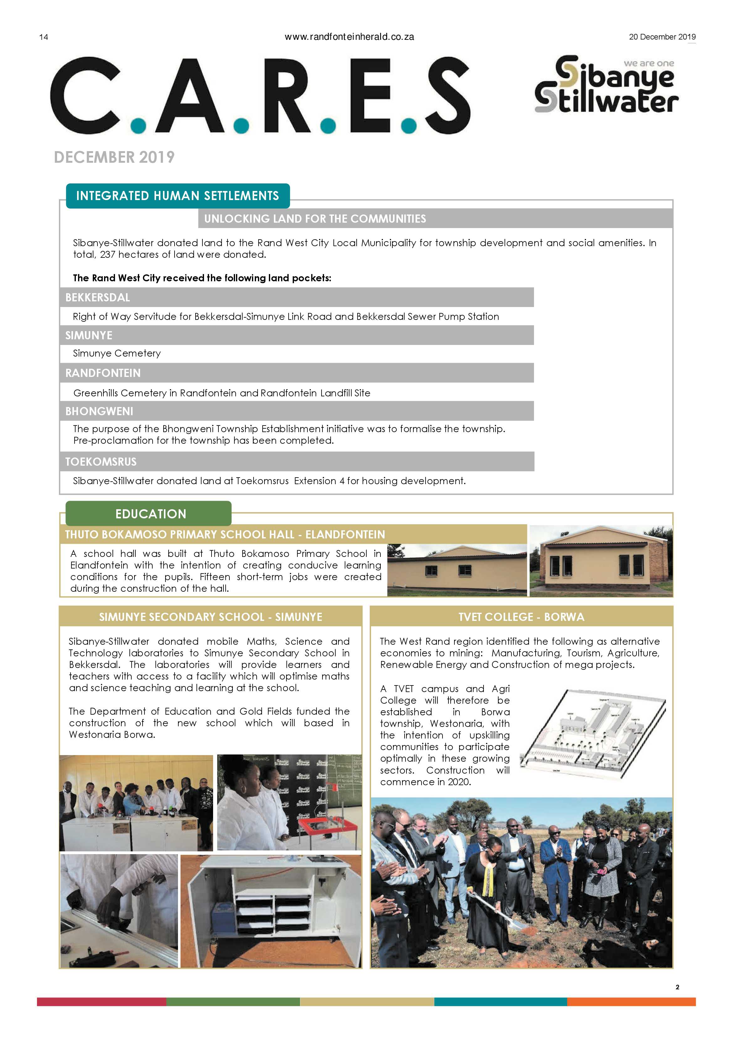 Randfontein Herald 20 December 2019 page 14
