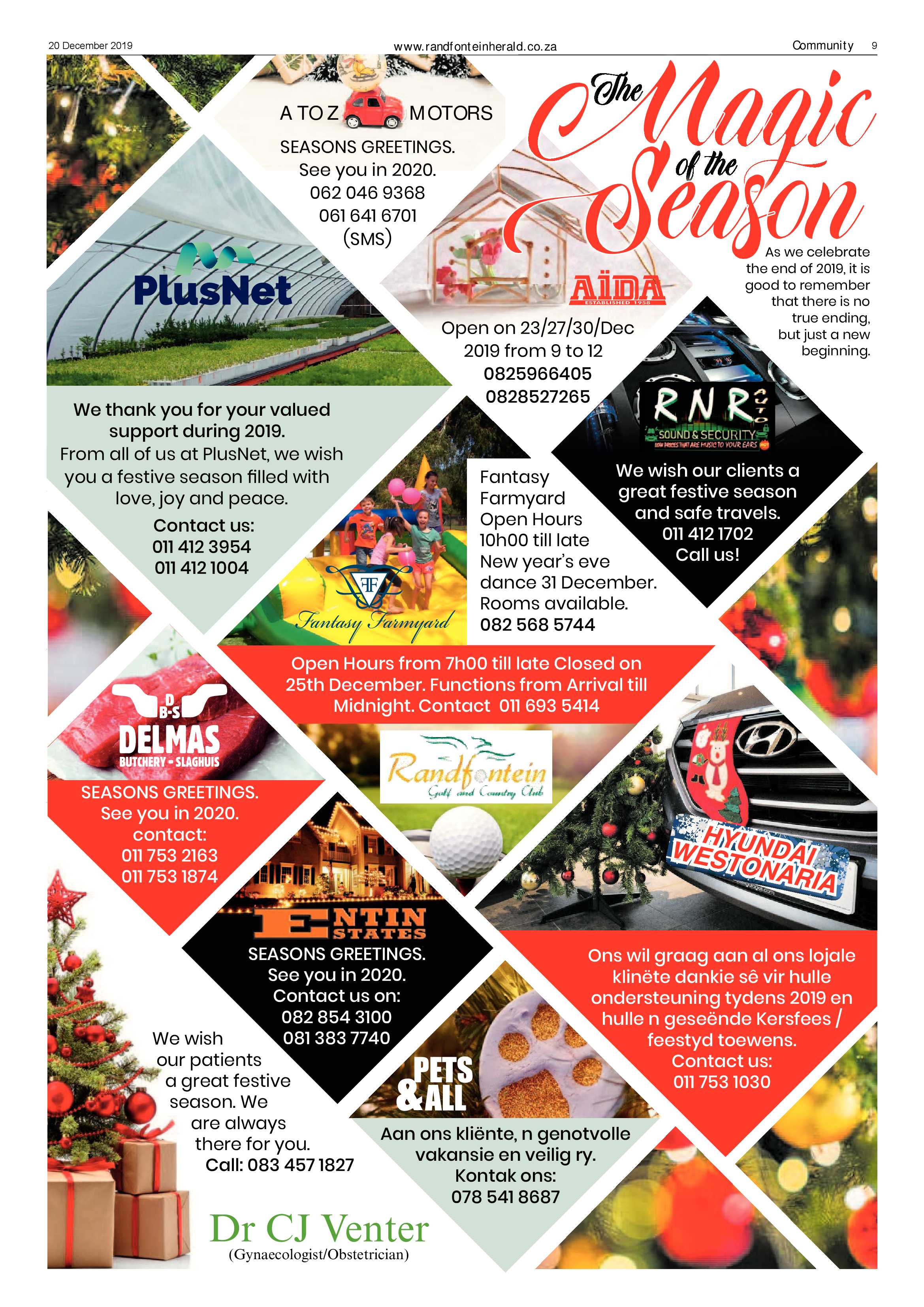 Randfontein Herald 20 December 2019 page 9