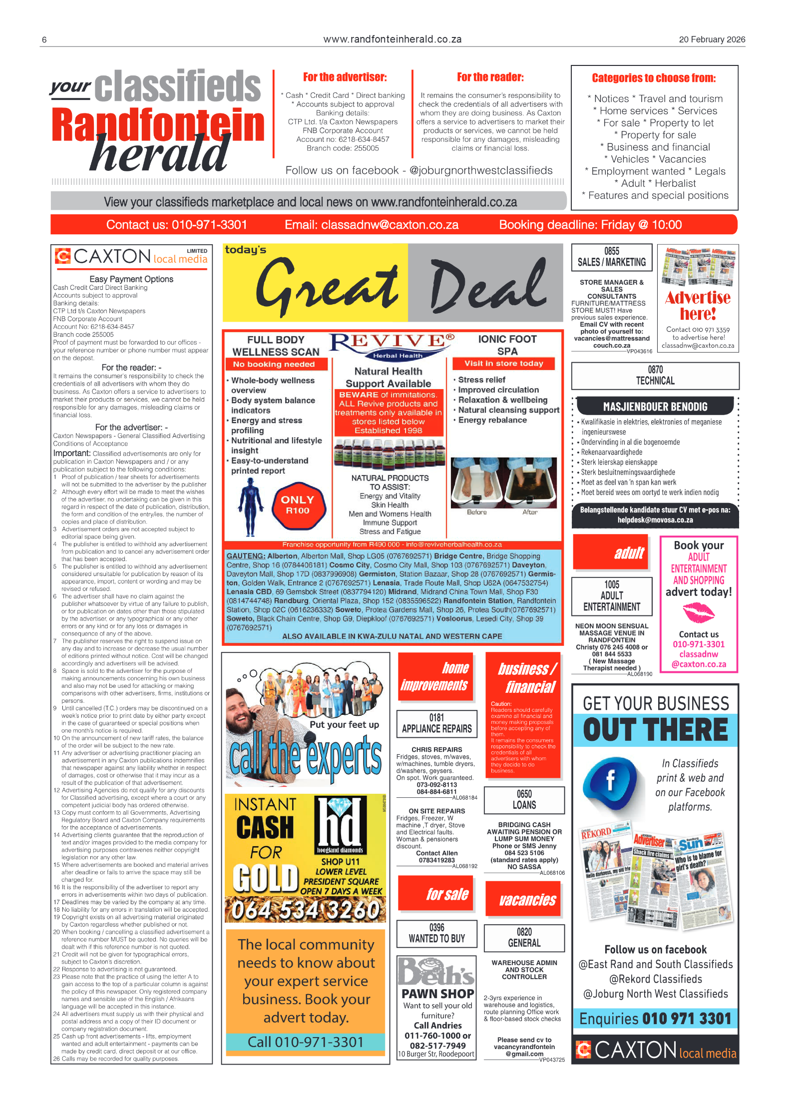 Randfontein Herald 20 February 2026 page 6