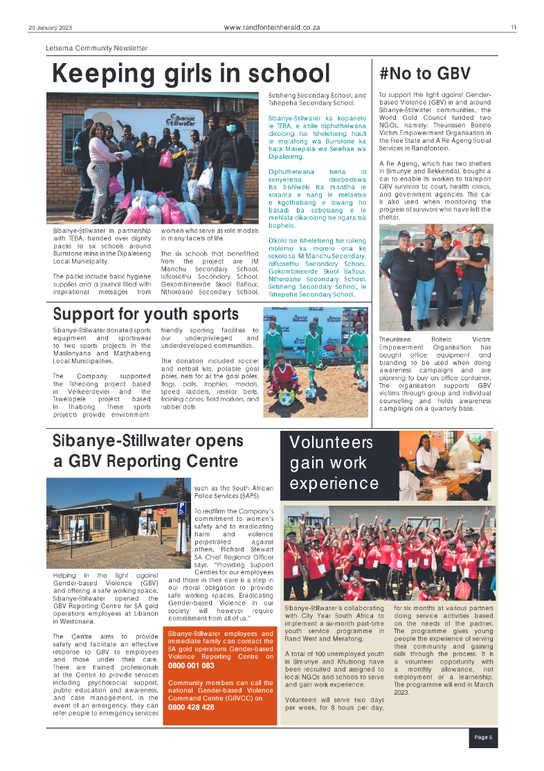 Randfontein Herald 20 January 2023 page 11