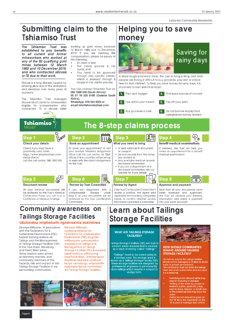 Randfontein Herald 20 January 2023 page 14