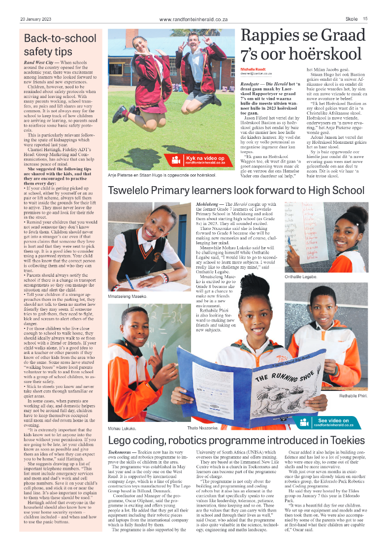 Randfontein Herald 20 January 2023 page 15