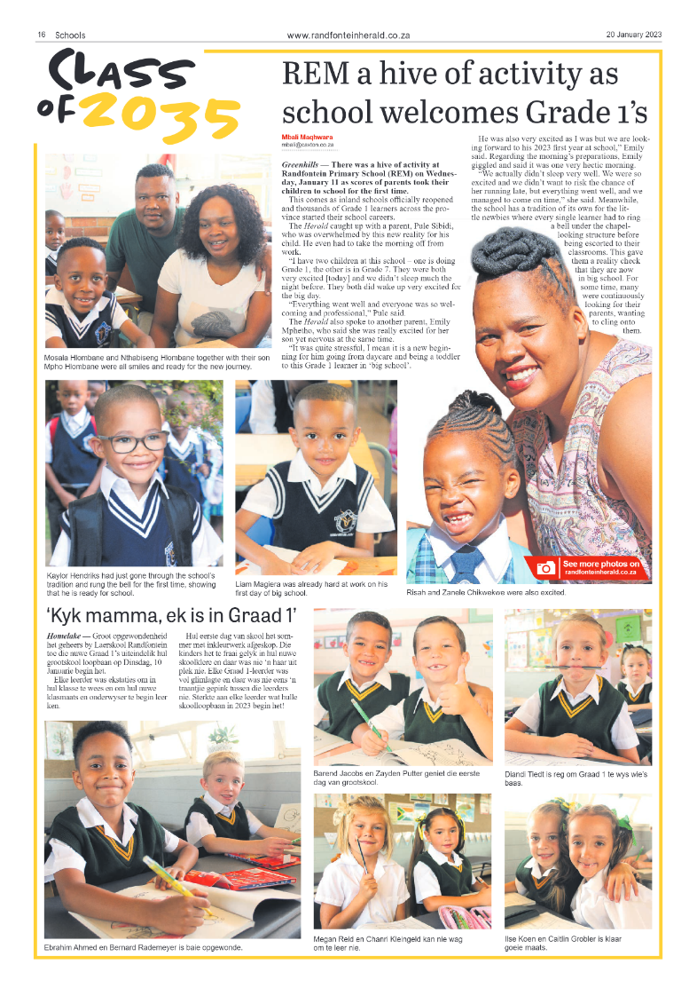 Randfontein Herald 20 January 2023 page 16