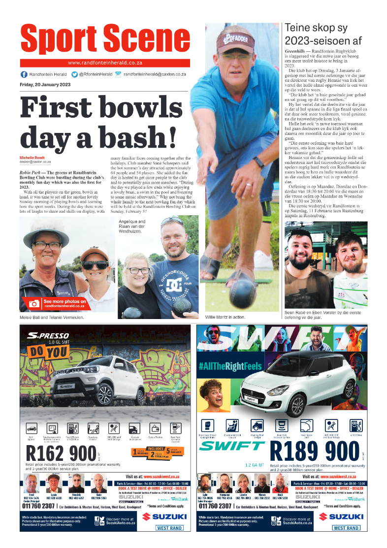 Randfontein Herald 20 January 2023 page 20