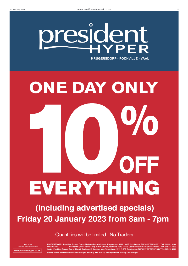 Randfontein Herald 20 January 2023 page 5