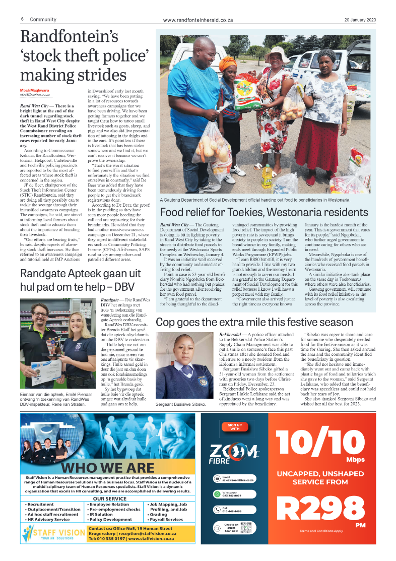 Randfontein Herald 20 January 2023 page 6