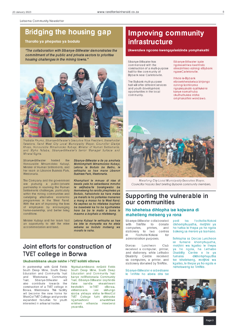 Randfontein Herald 20 January 2023 page 9