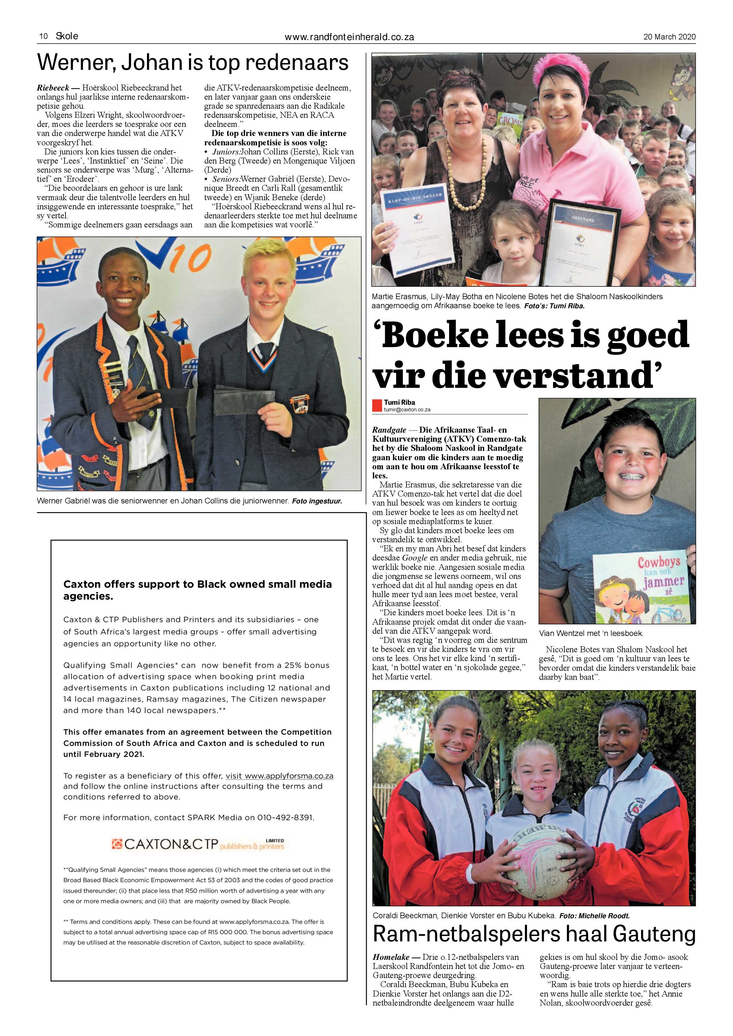 Randfontein Herald 20 March 2020 page 10