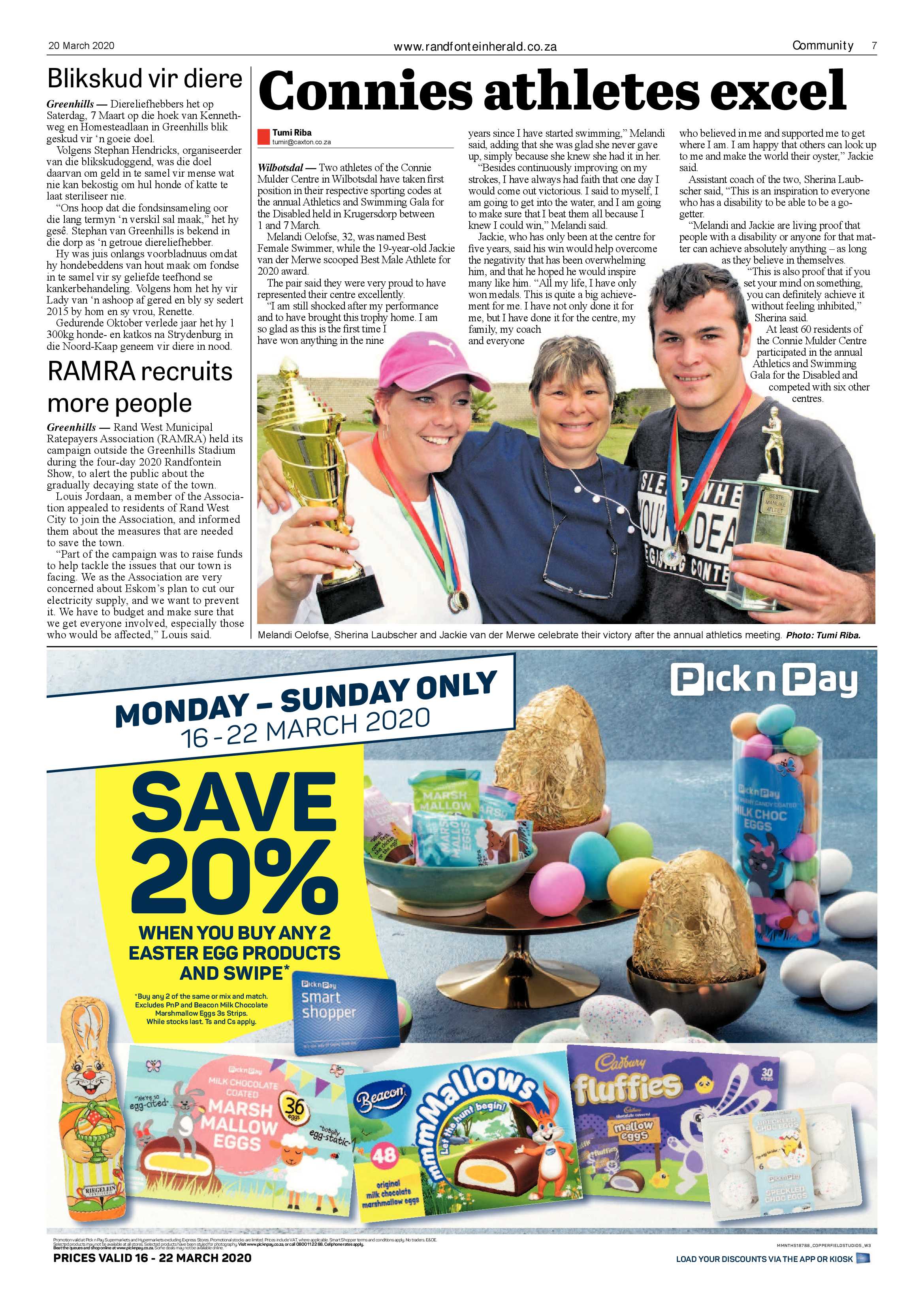 Randfontein Herald 20 March 2020 page 7