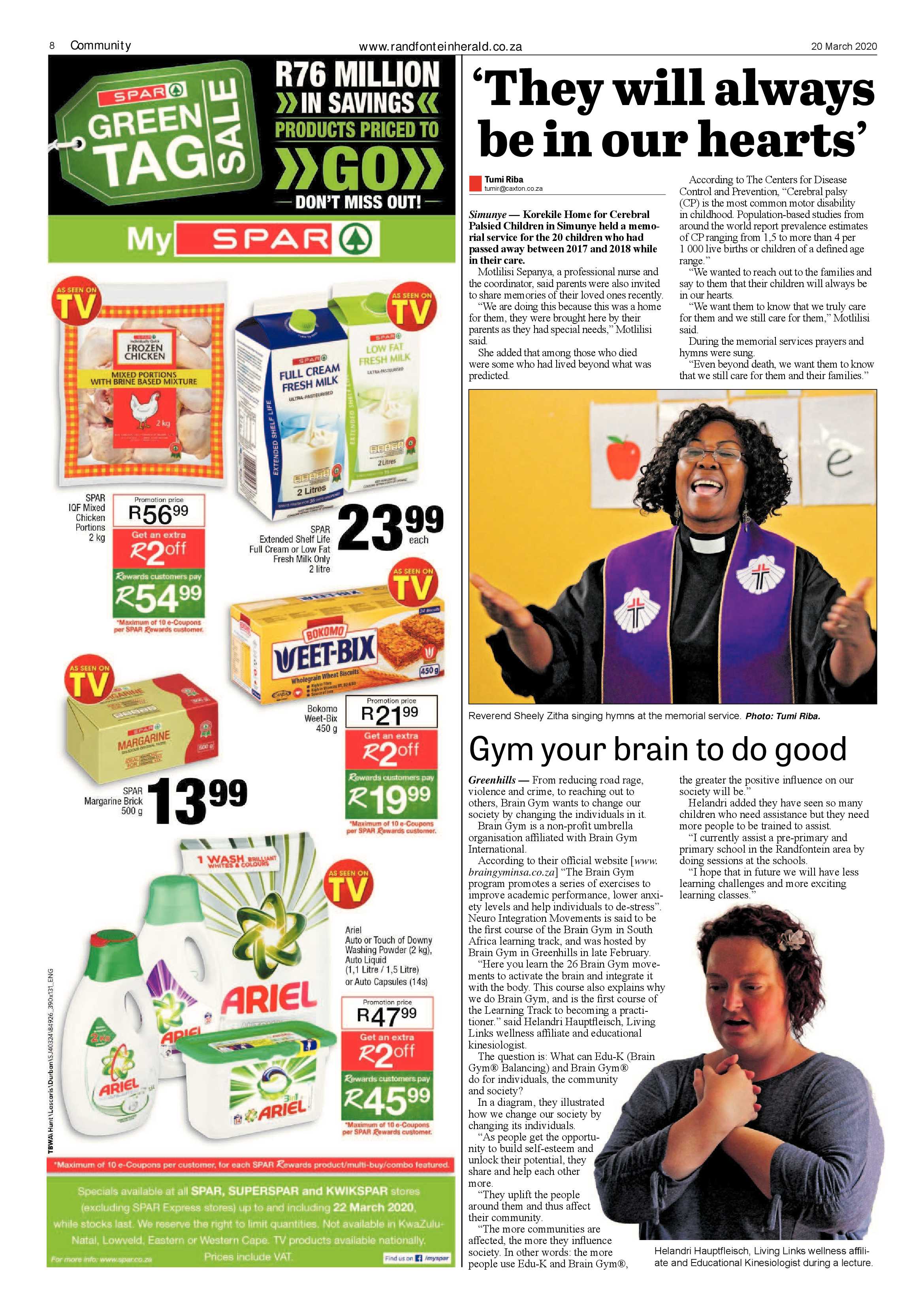 Randfontein Herald 20 March 2020 page 8