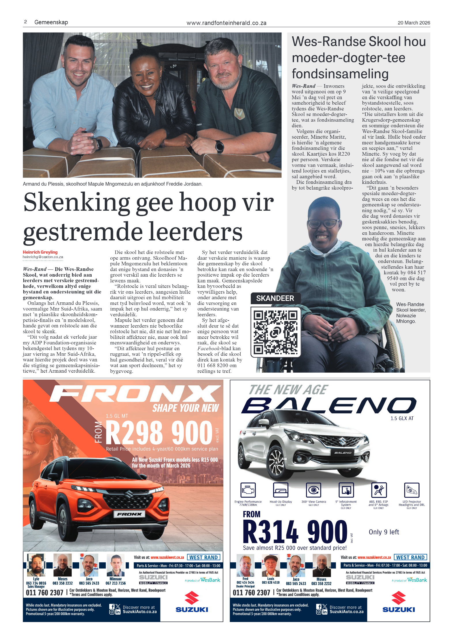 Randfontein Herald 20 March 2026 page 2