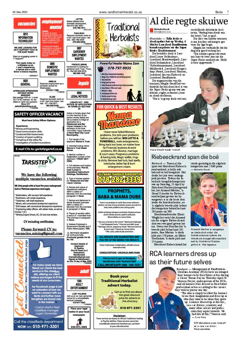 Randfontein Herald 20 May 2022 page 7