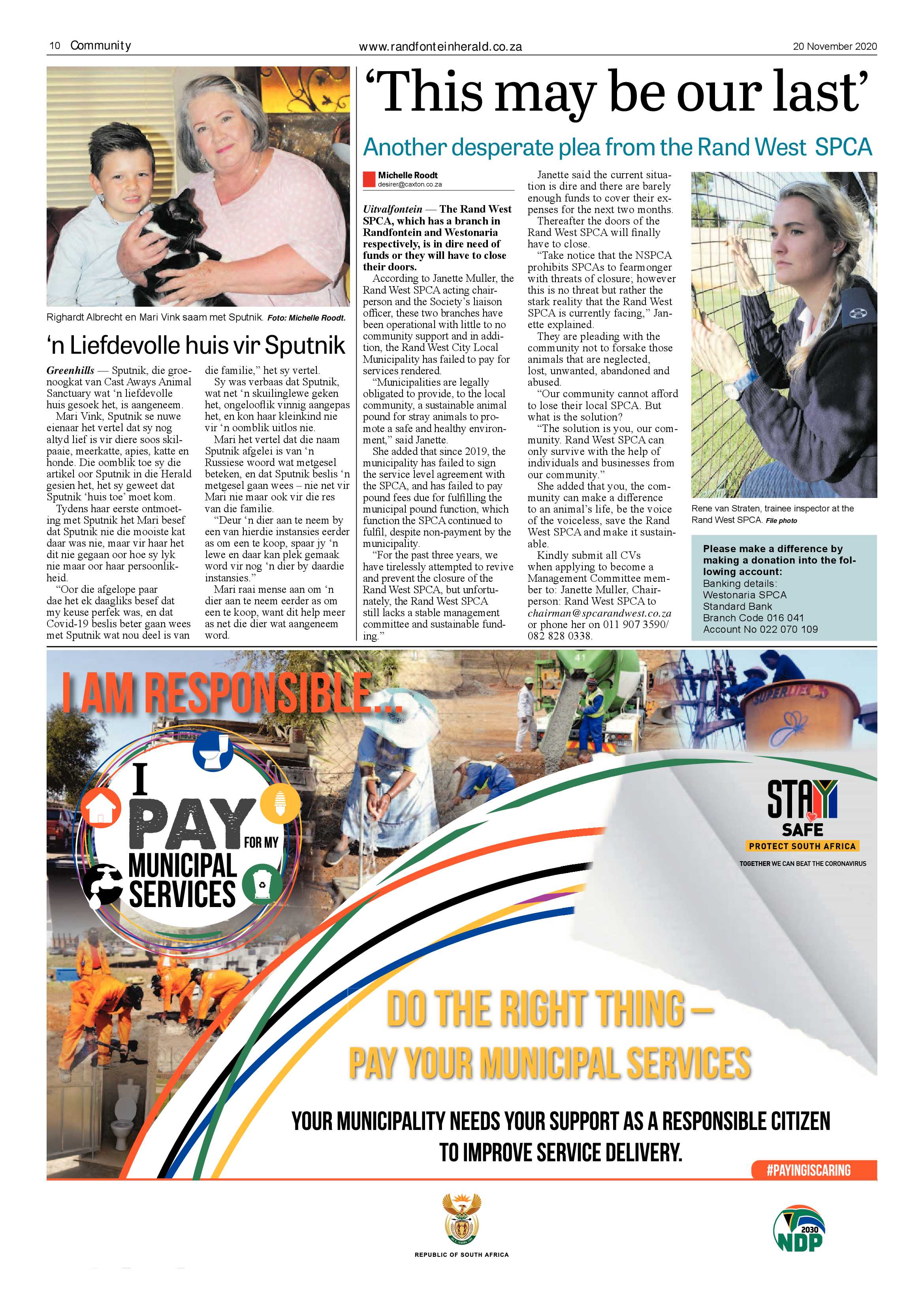 Randfontein Herald 20 November 2020 page 10
