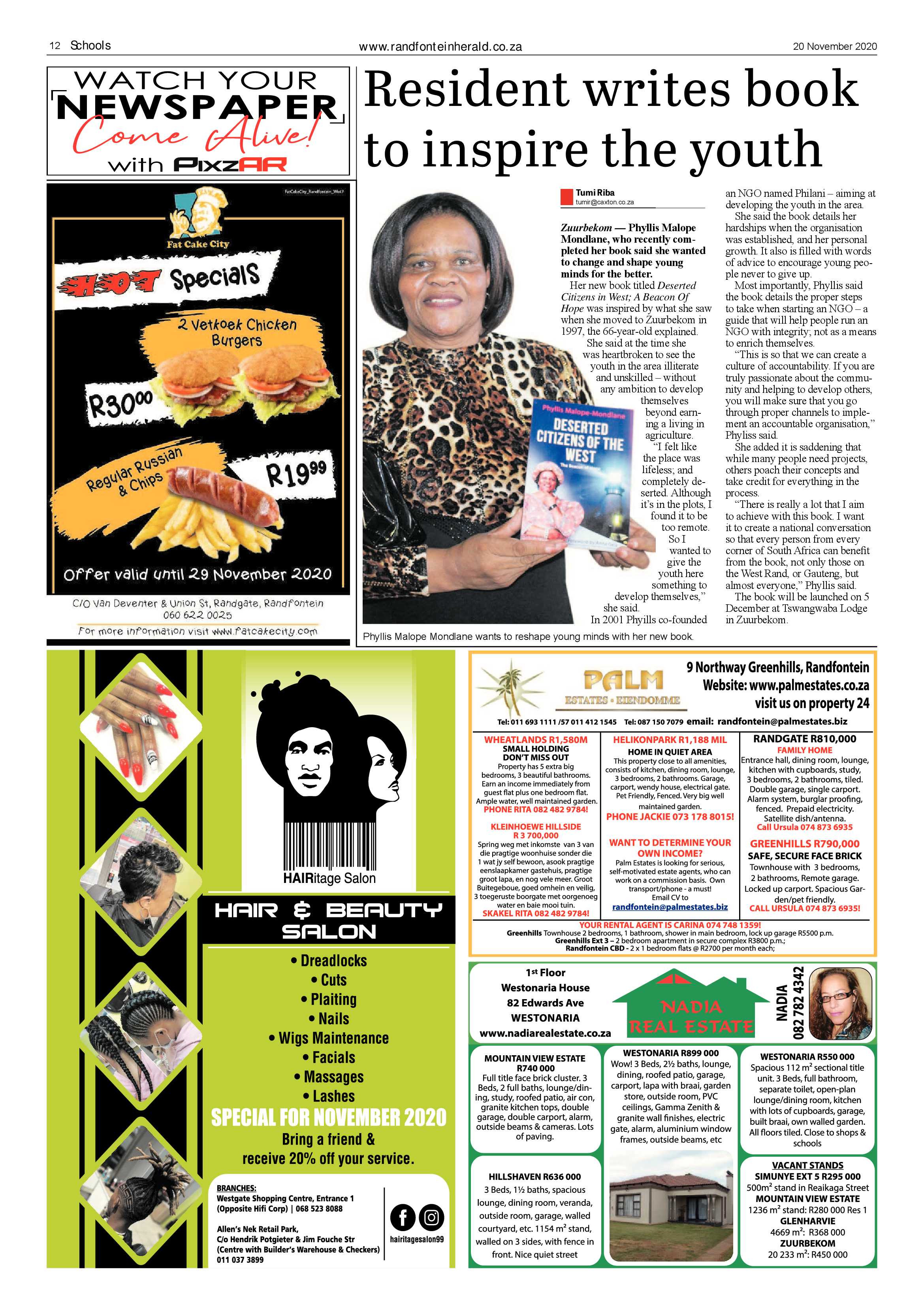 Randfontein Herald 20 November 2020 page 12