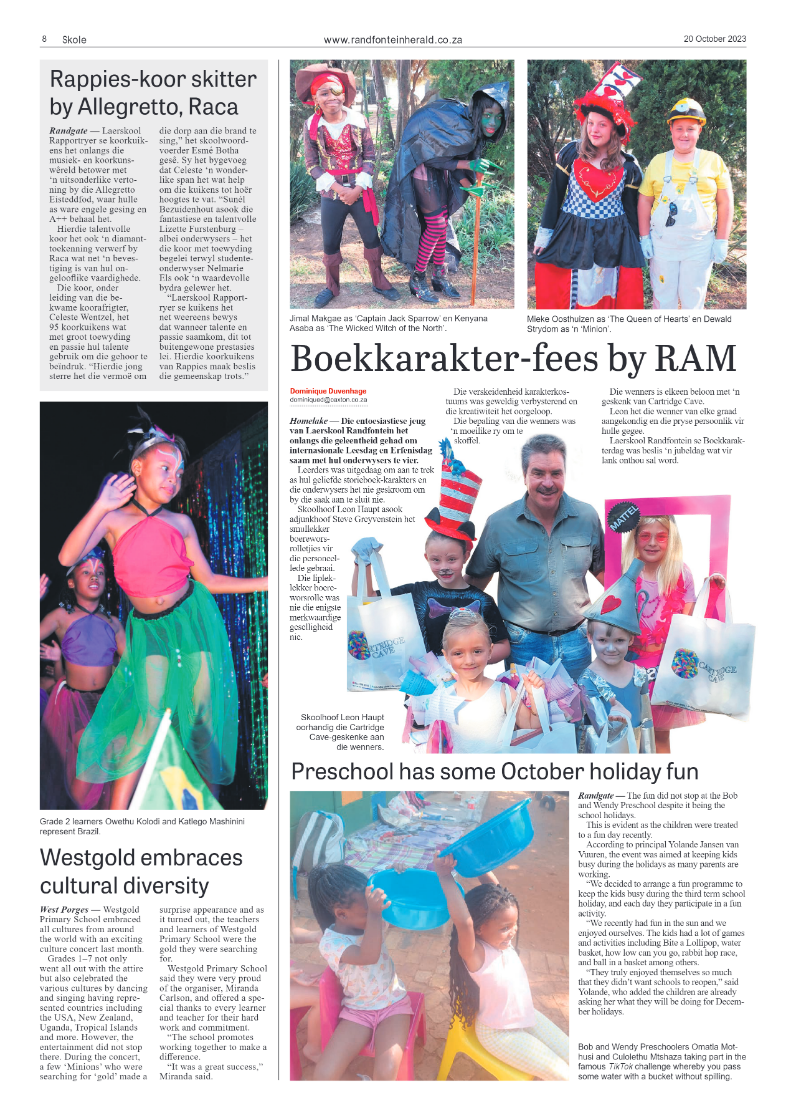 Randfontein Herald 20 October 2023 page 8