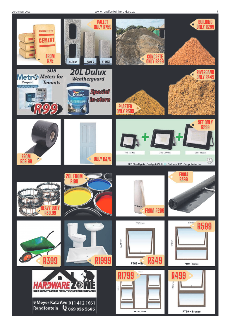 Randfontein Herald 20 October 2023 page 9