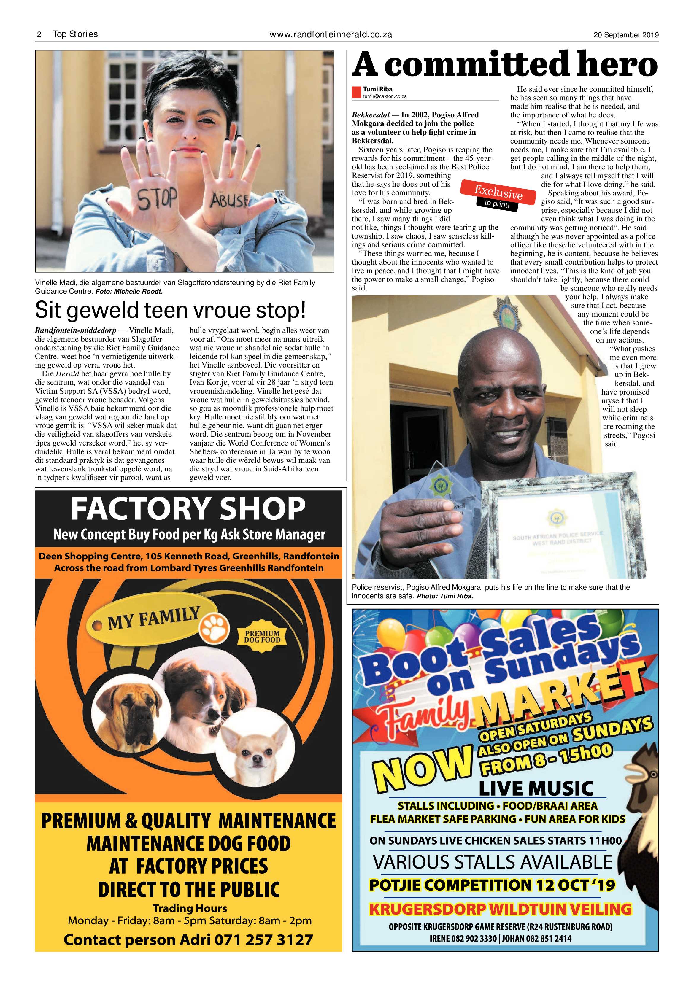 Randfontein Herald 20 September 2019 page 2