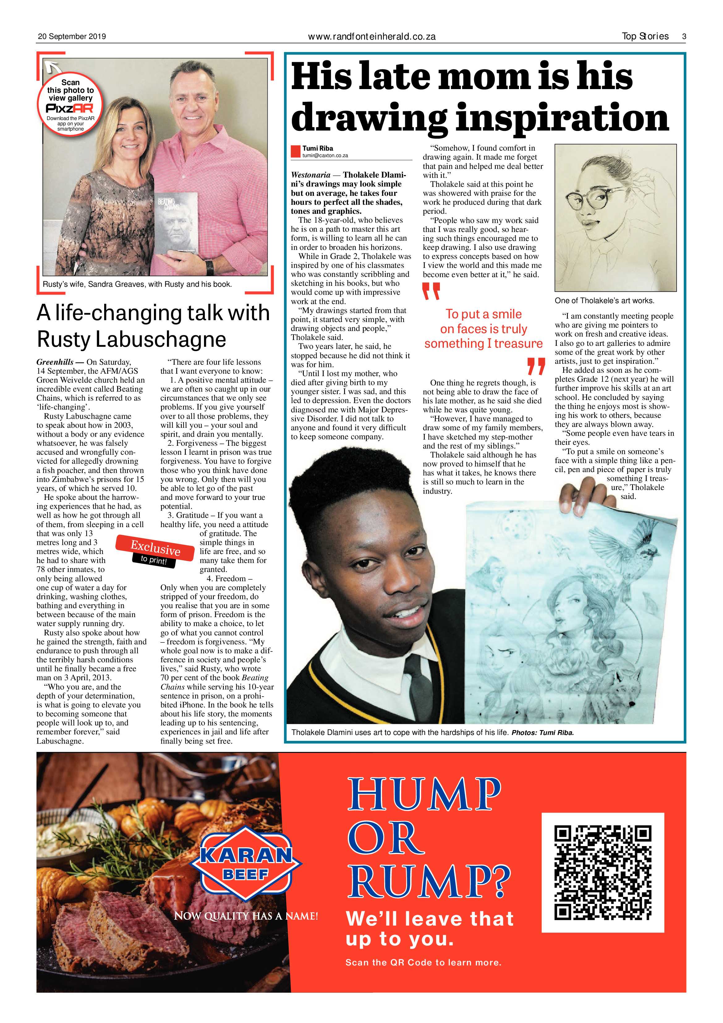 Randfontein Herald 20 September 2019 page 3