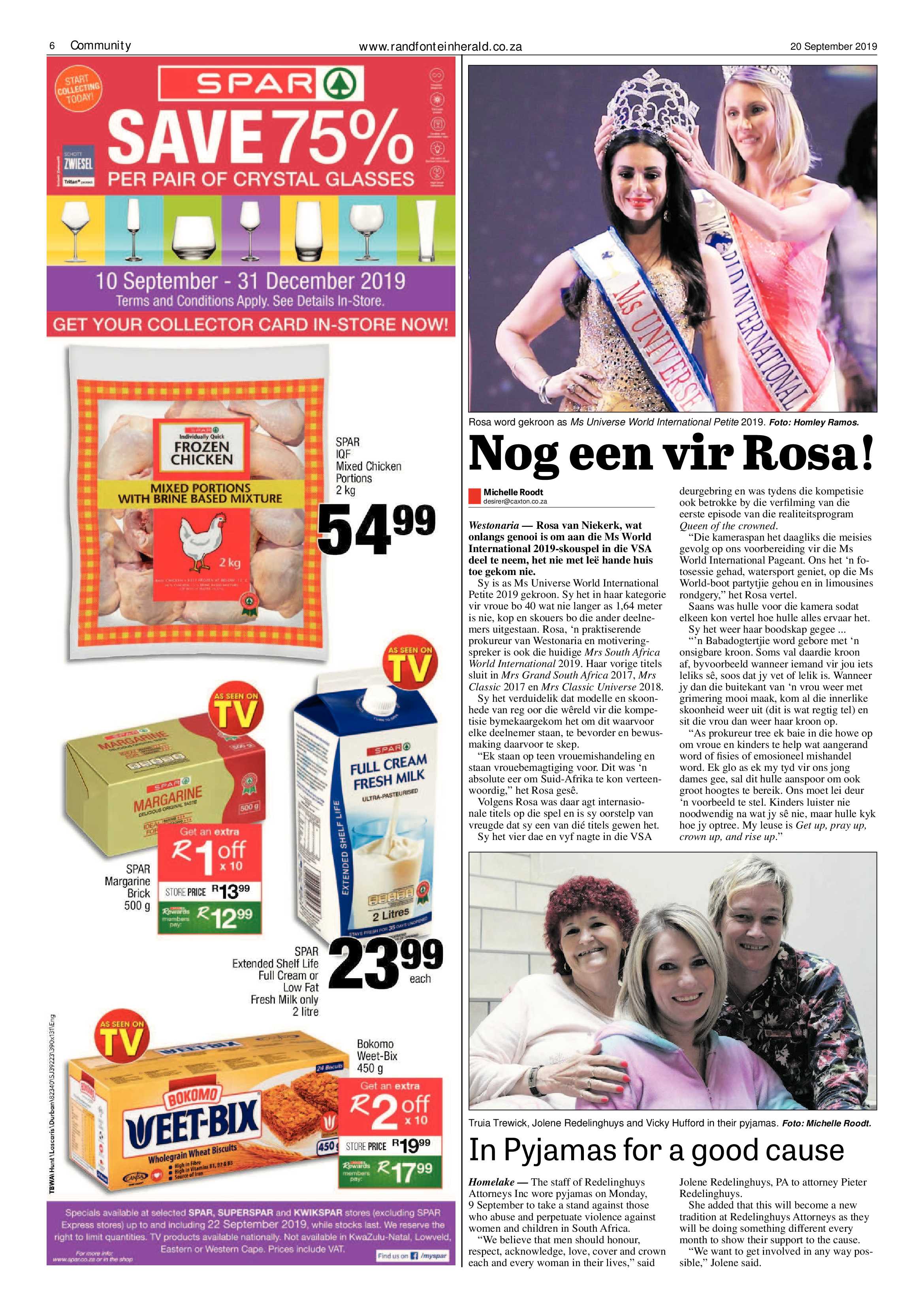 Randfontein Herald 20 September 2019 page 6