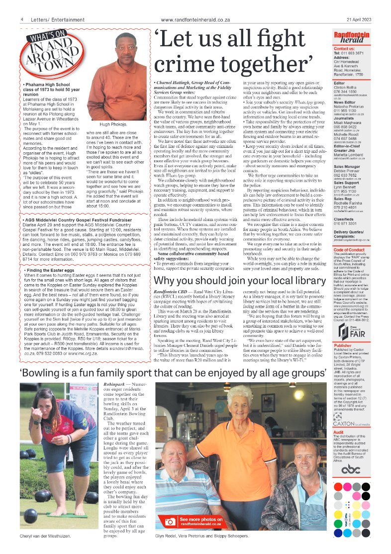 Randfontein Herald 21 April 2023 page 4