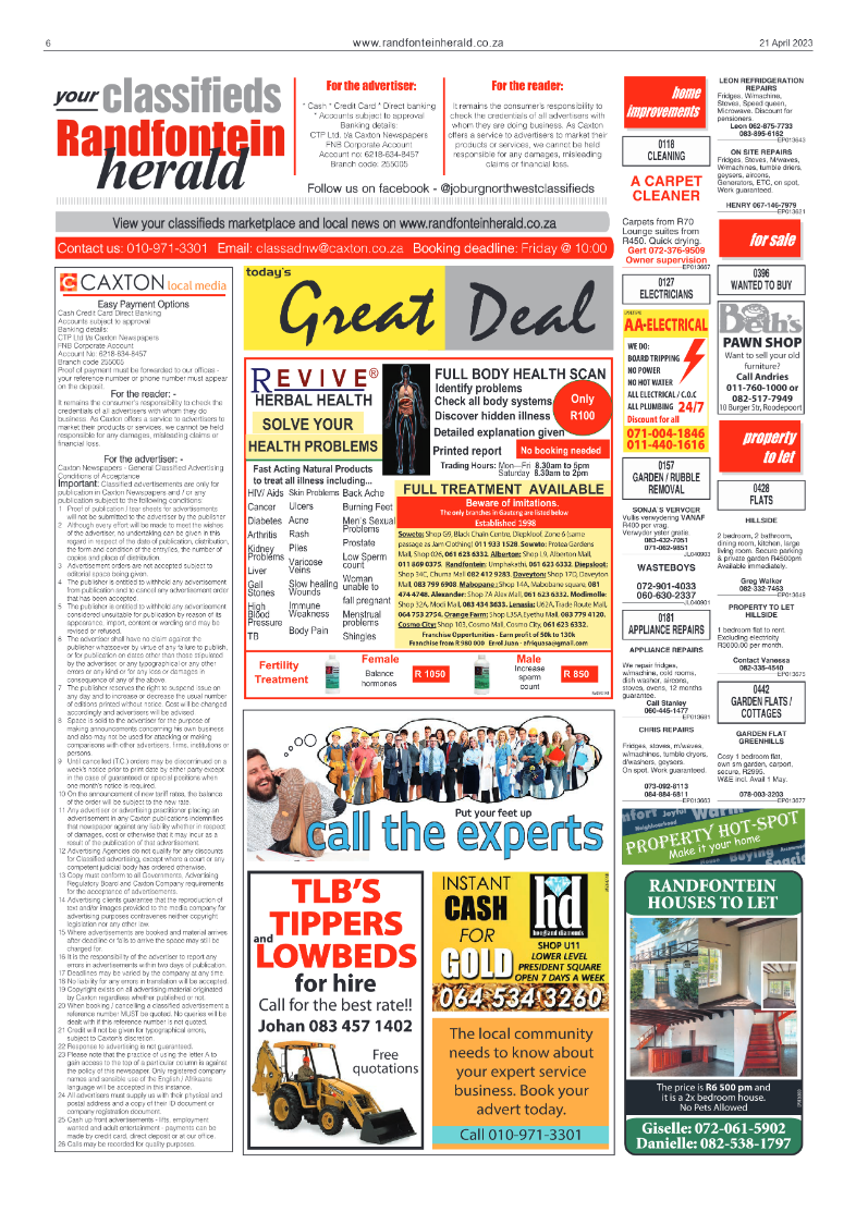 Randfontein Herald 21 April 2023 page 6