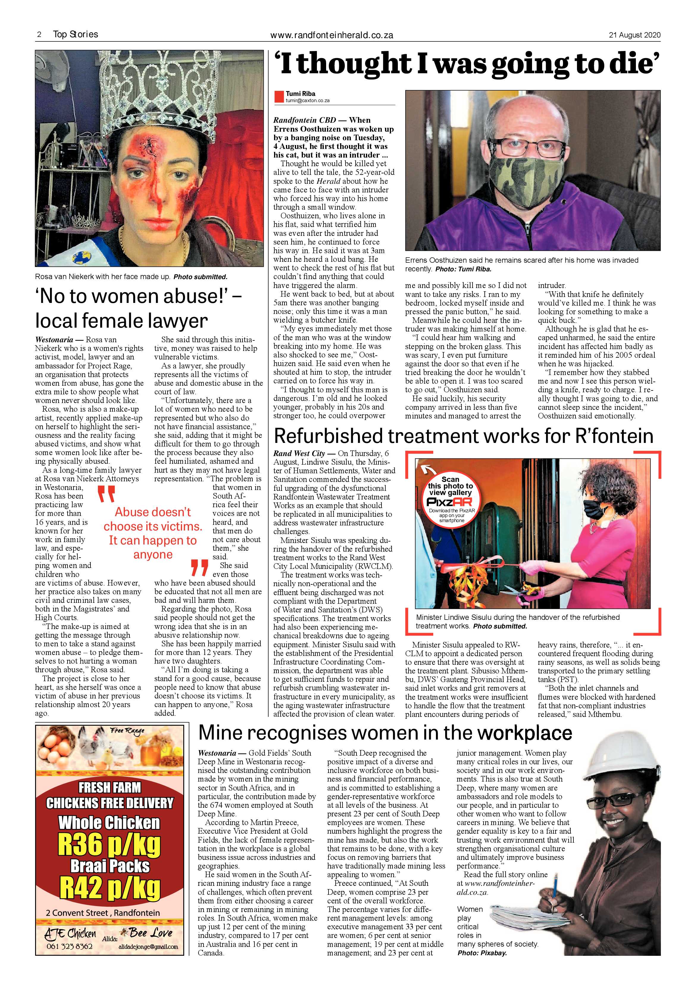 Randfontein Herald 21 Augusut 2020 page 2