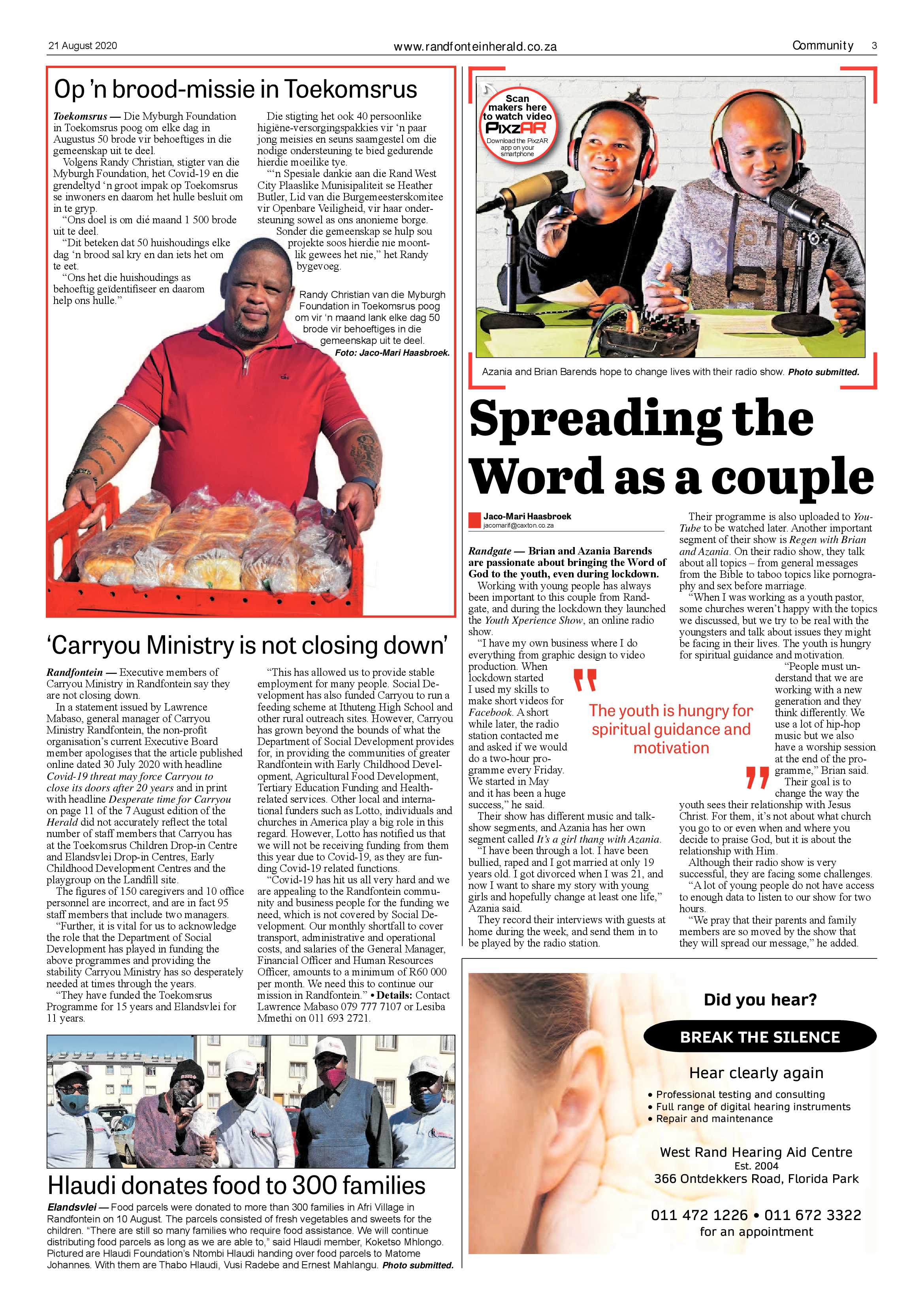 Randfontein Herald 21 Augusut 2020 page 3