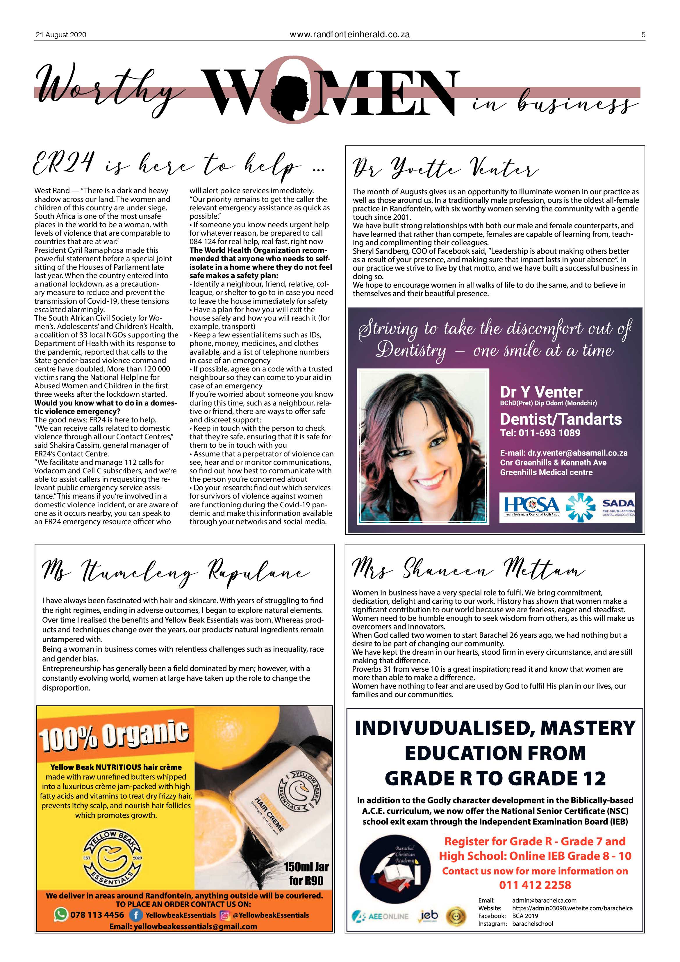 Randfontein Herald 21 Augusut 2020 page 5
