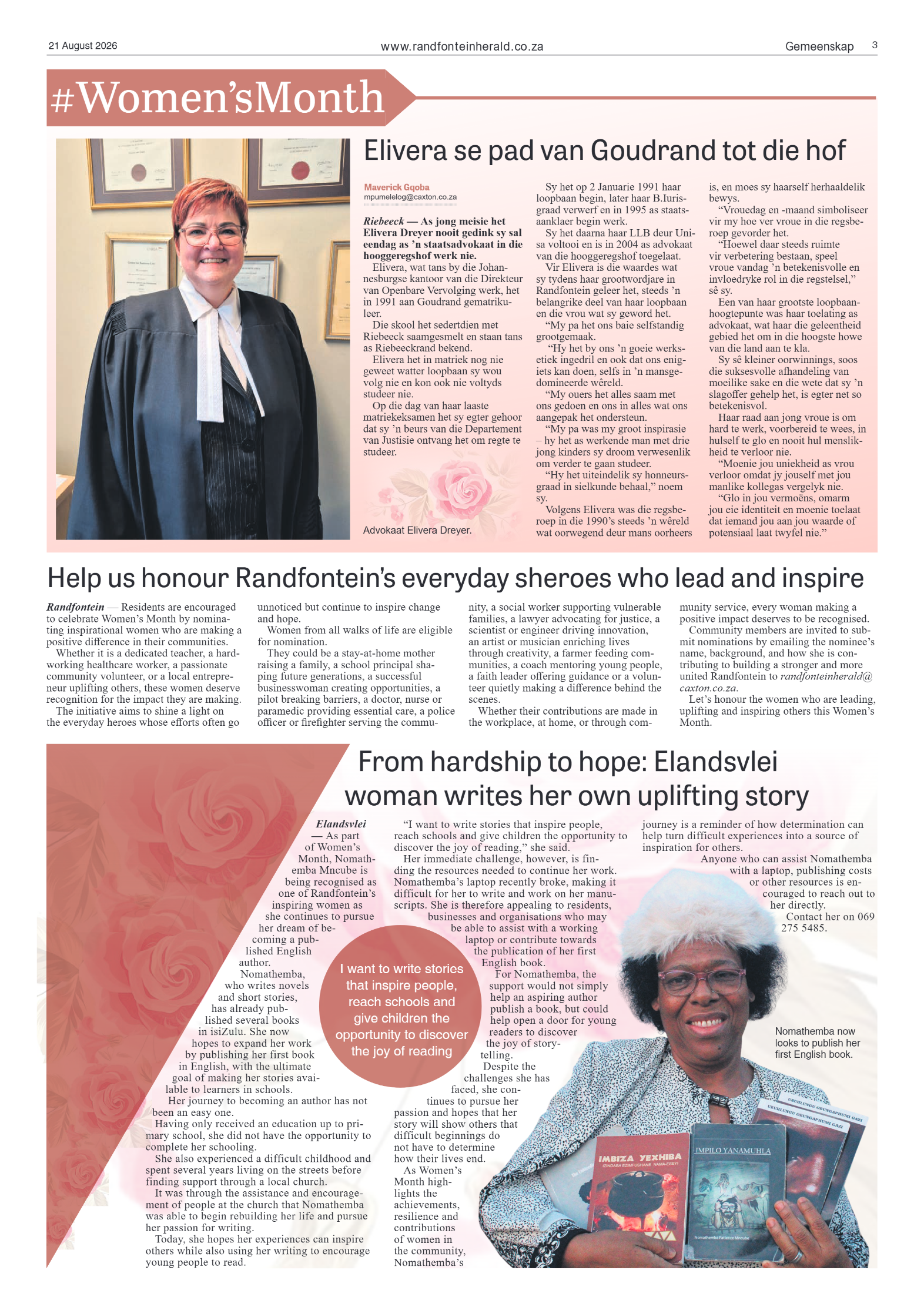 Randfontein Herald 21 August 2026 page 3