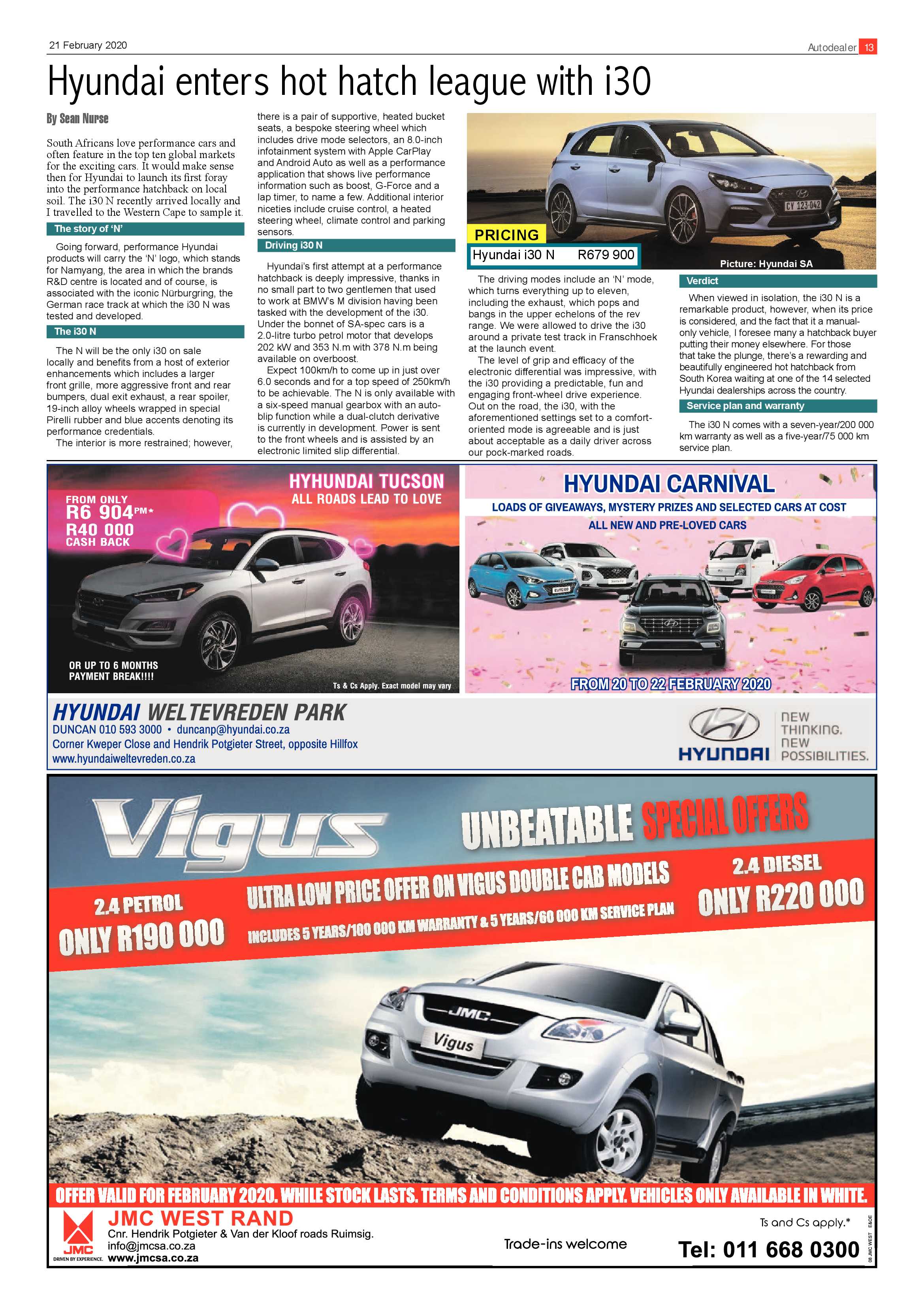 Randfontein Herald 21 February 2020 page 13