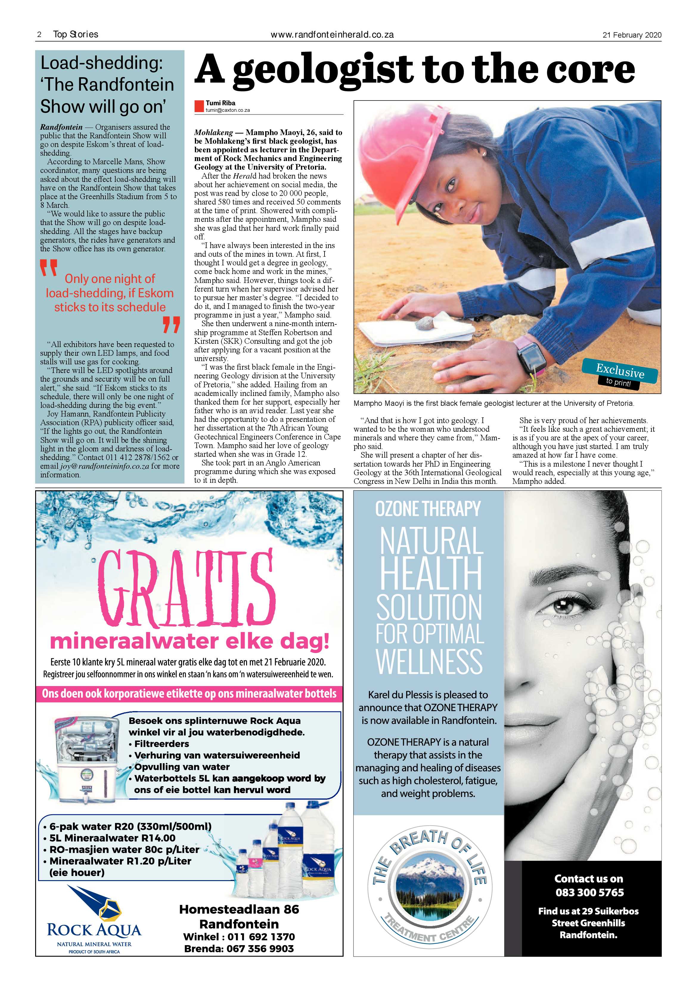 Randfontein Herald 21 February 2020 page 2