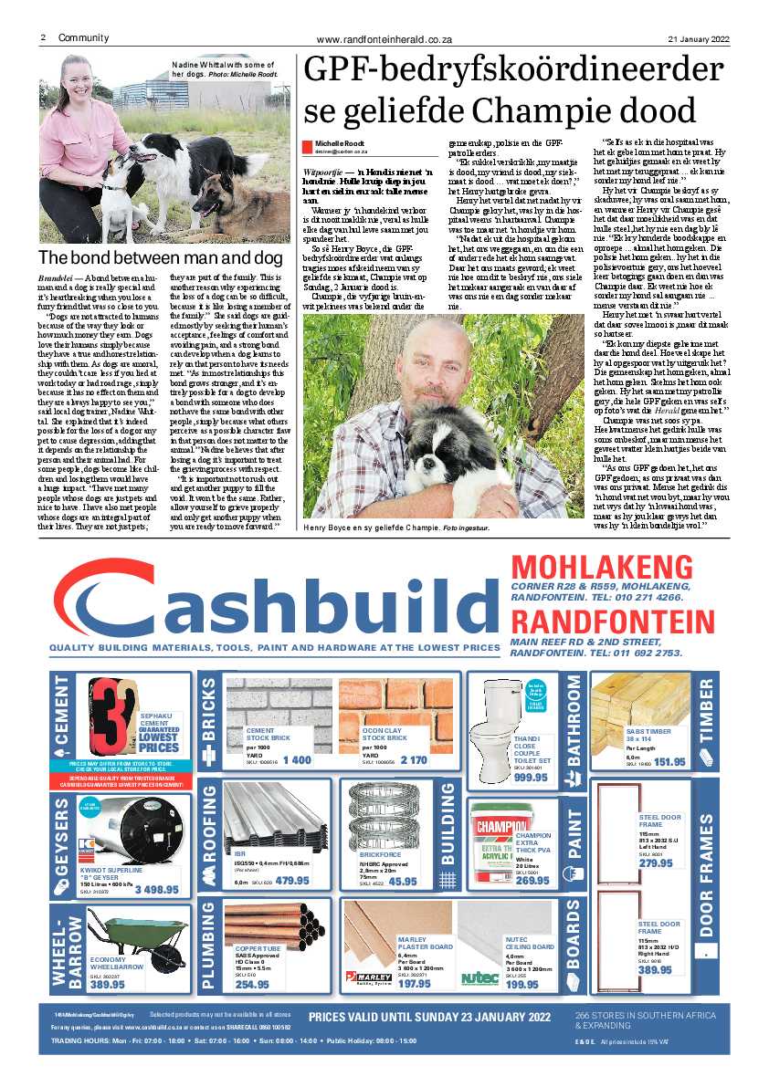 Randfontein Herald 21 January 2022 page 2