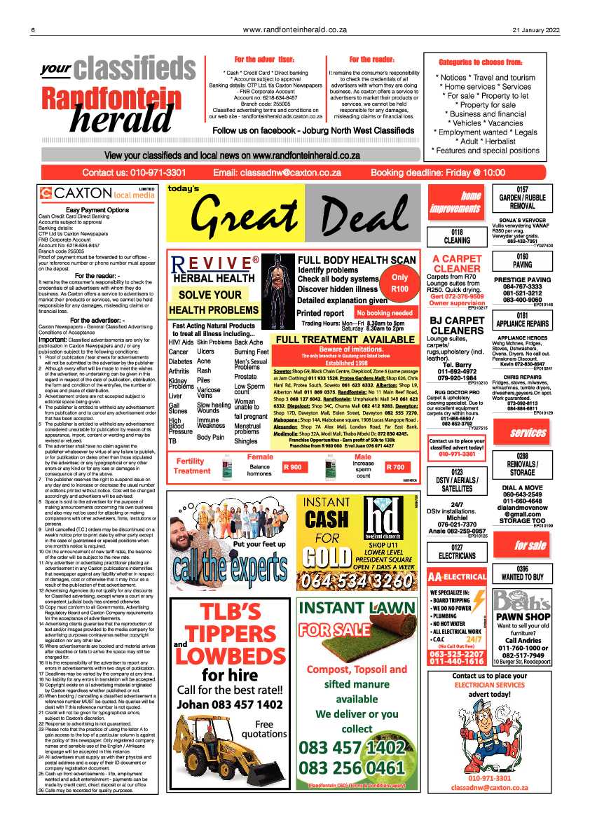 Randfontein Herald 21 January 2022 page 6