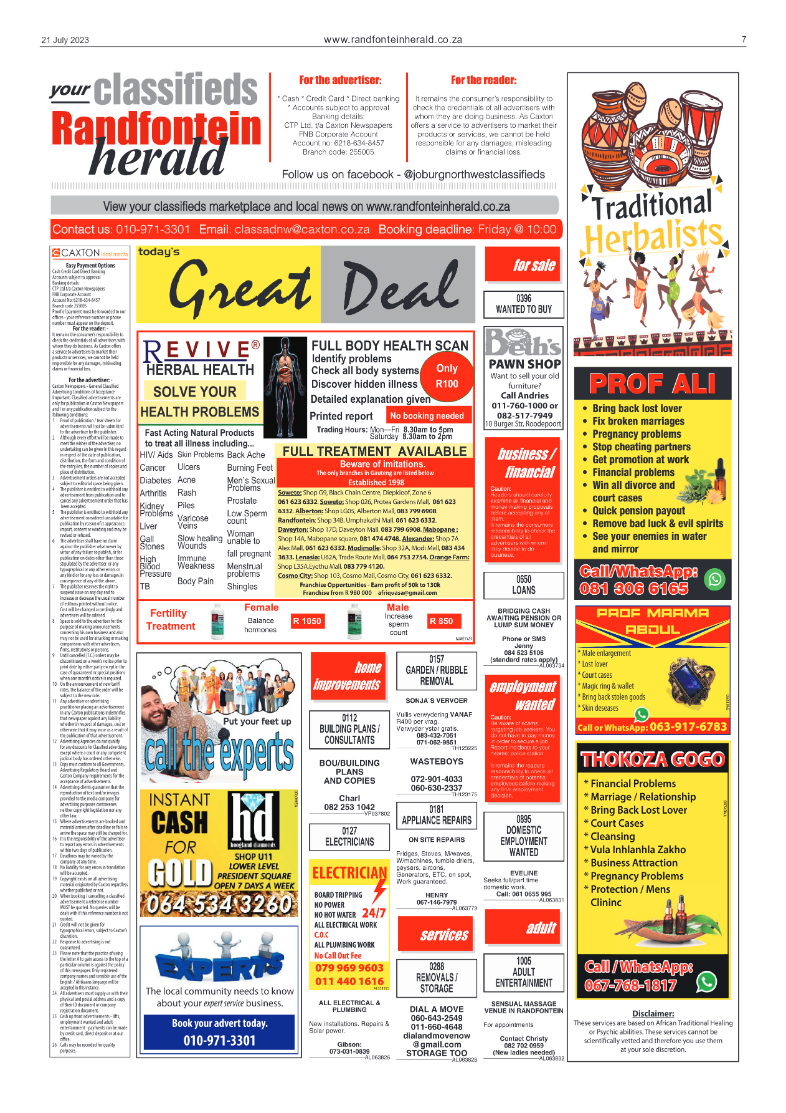 Randfontein Herald 21 July 2023 page 7