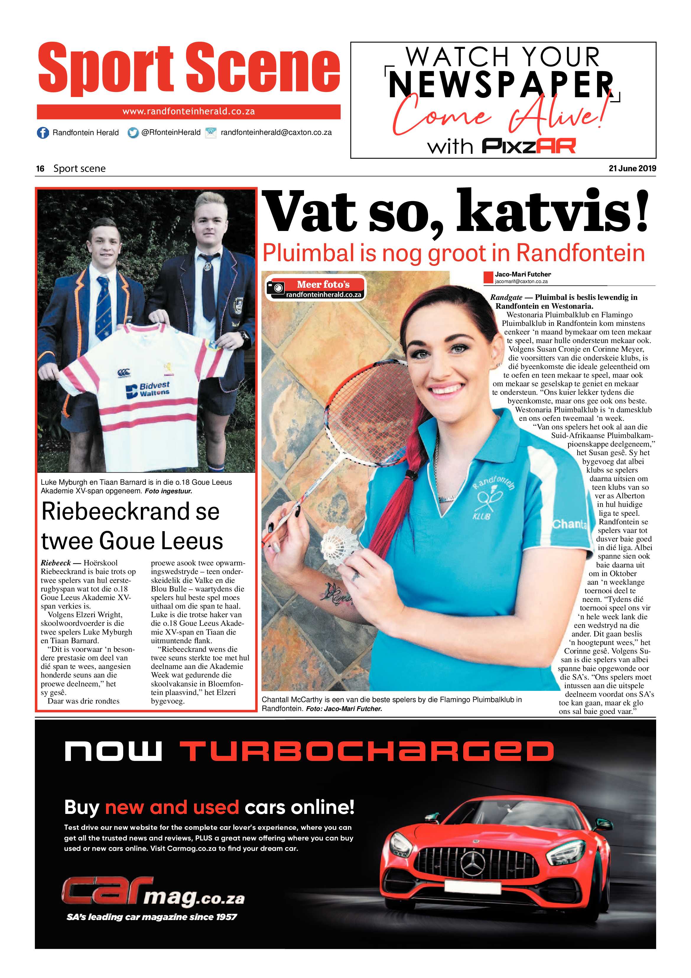 Randfontein Herald 21 June 2019 page 16