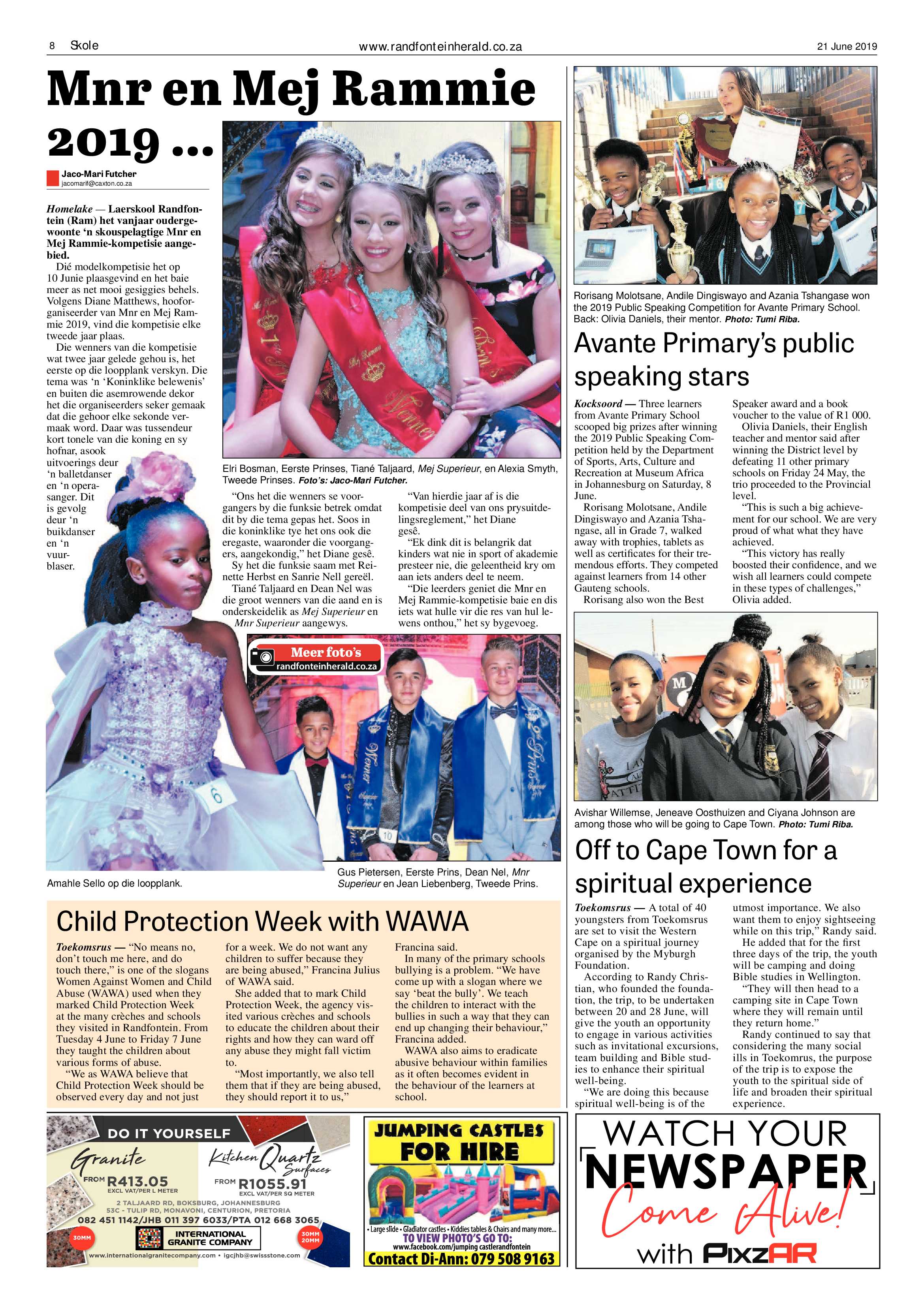 Randfontein Herald 21 June 2019 page 8