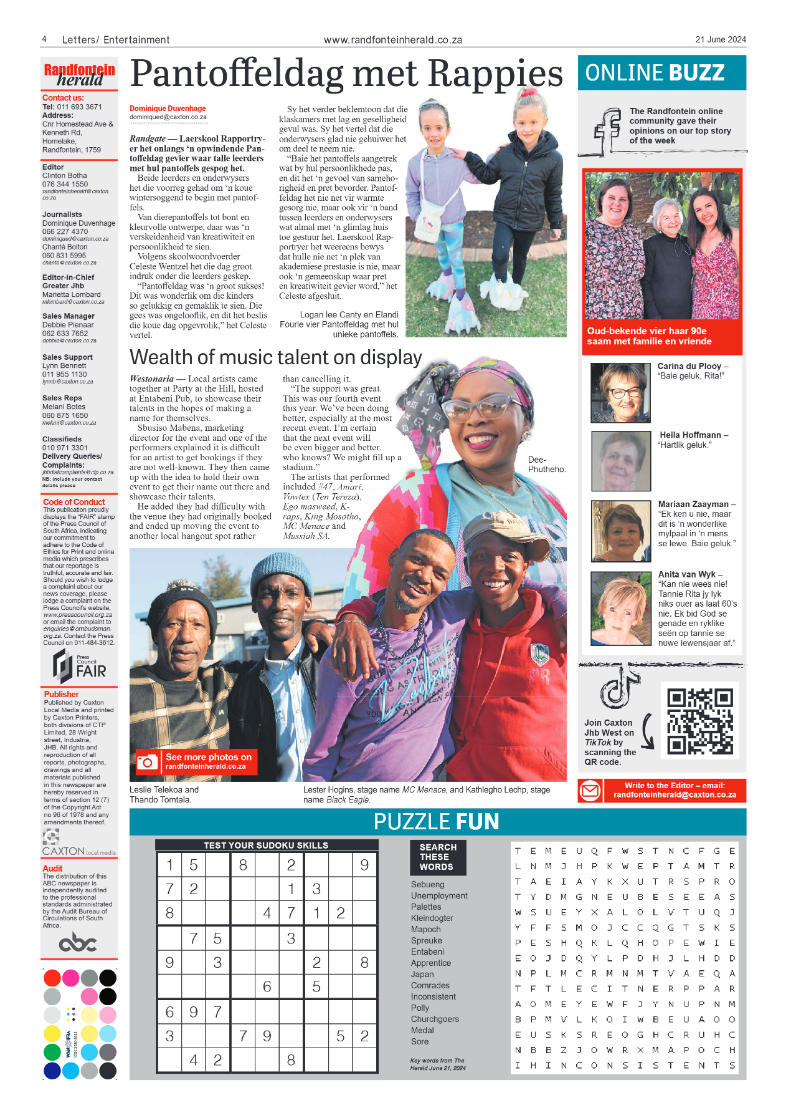 Randfontein Herald 21 June 2024 page 4