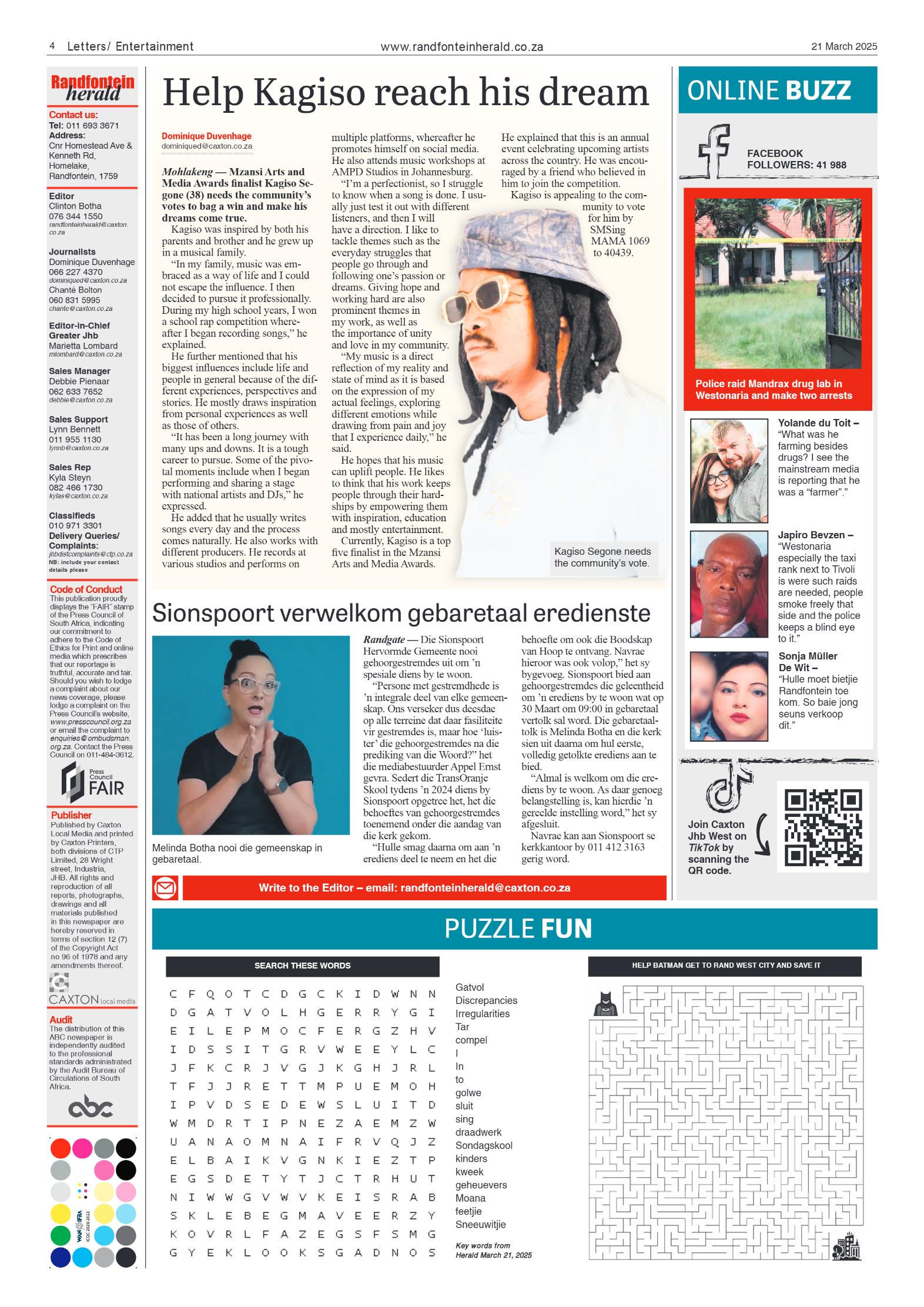 Randfontein Herald 21 March 2025 page 4