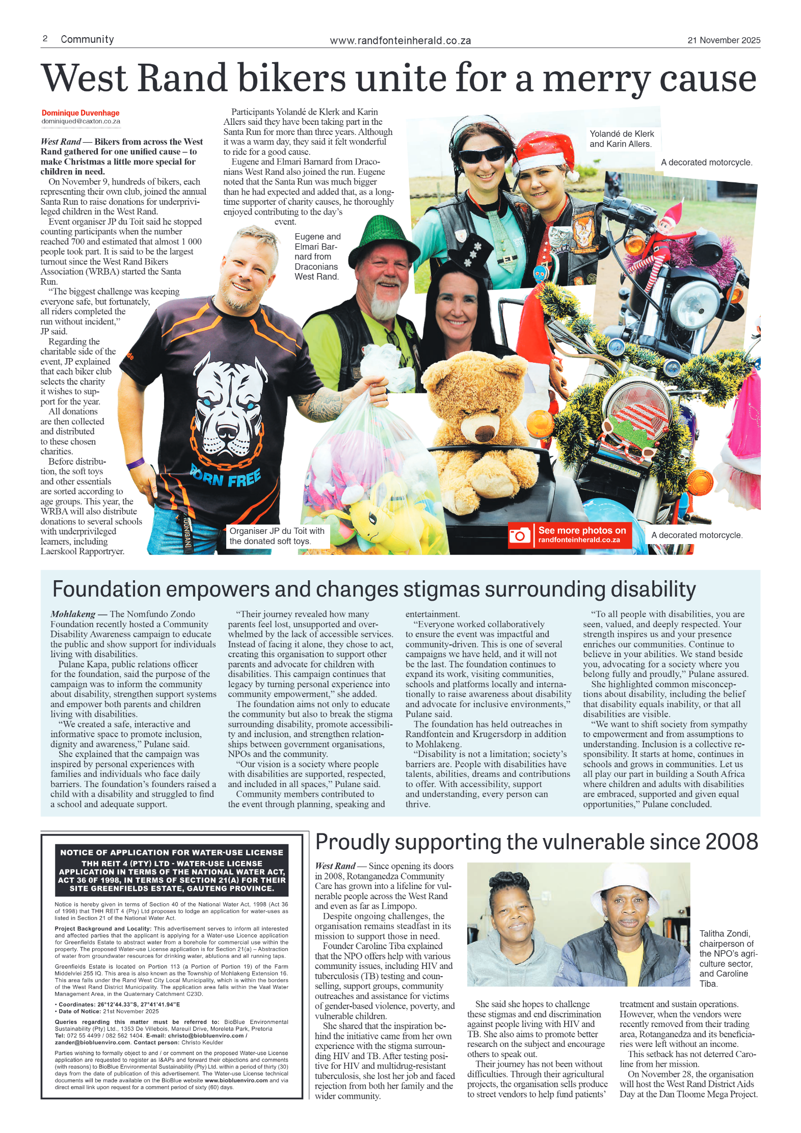Randfontein Herald 21 November 2025 page 4