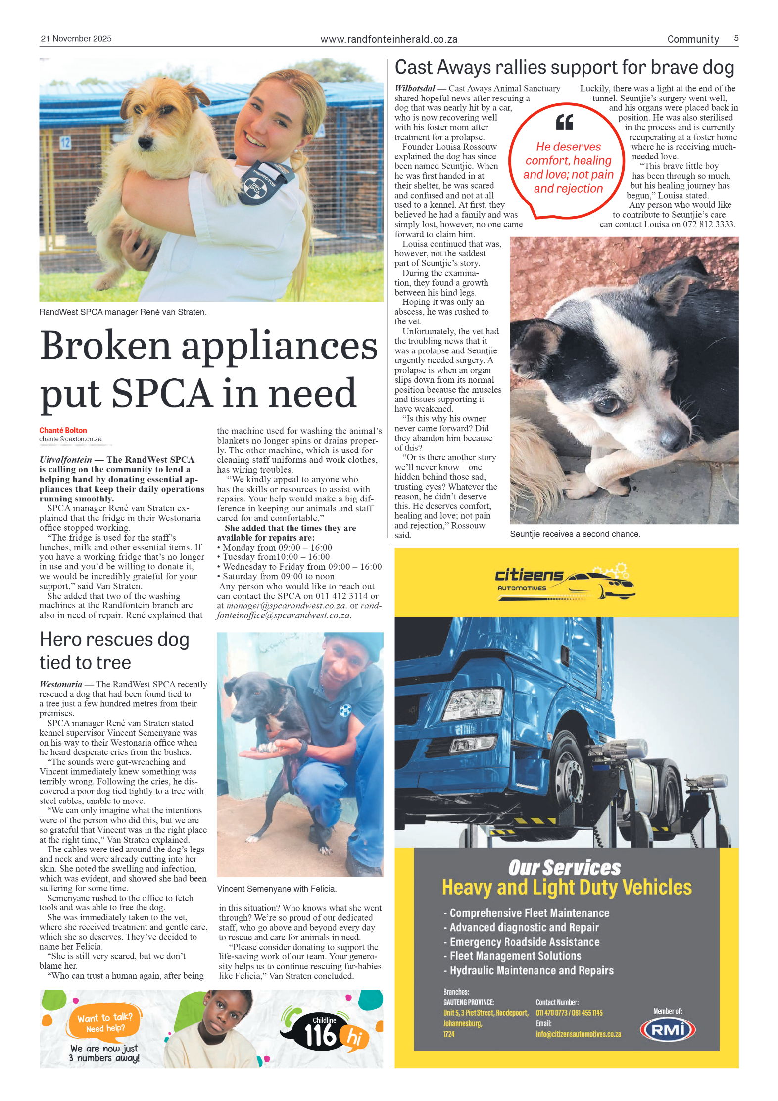 Randfontein Herald 21 November 2025 page 7