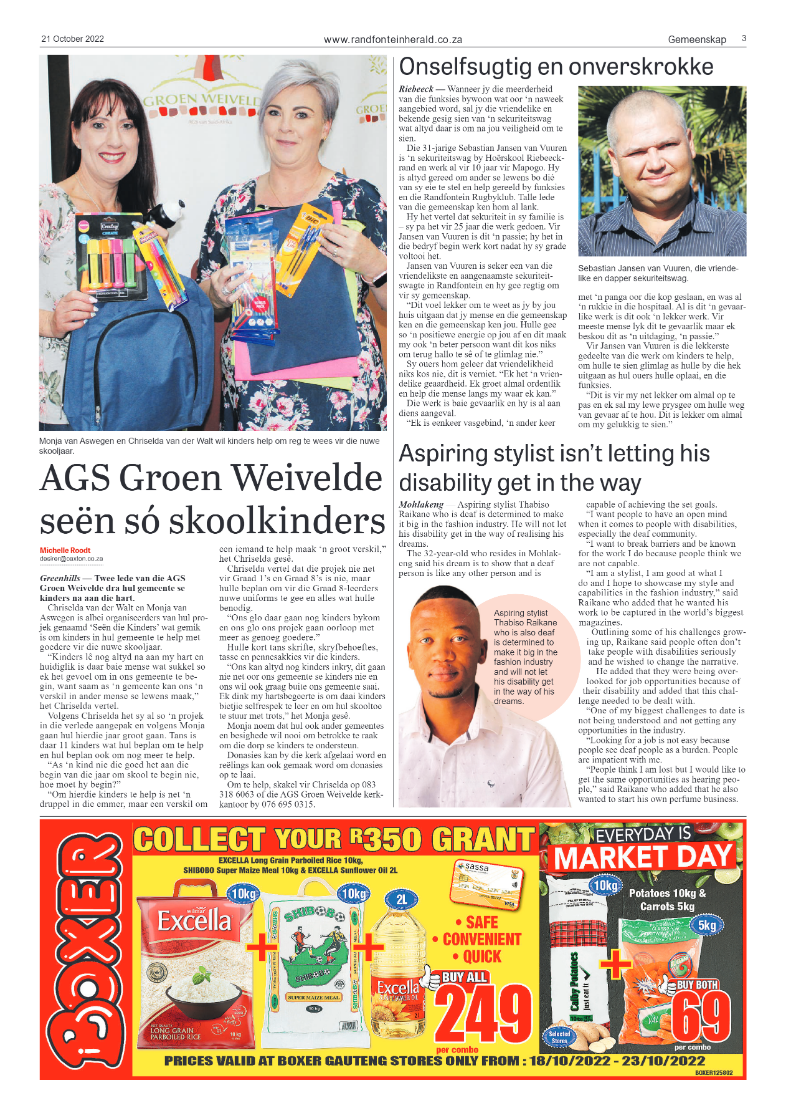 Randfontein Herald 21 October 2022 page 3