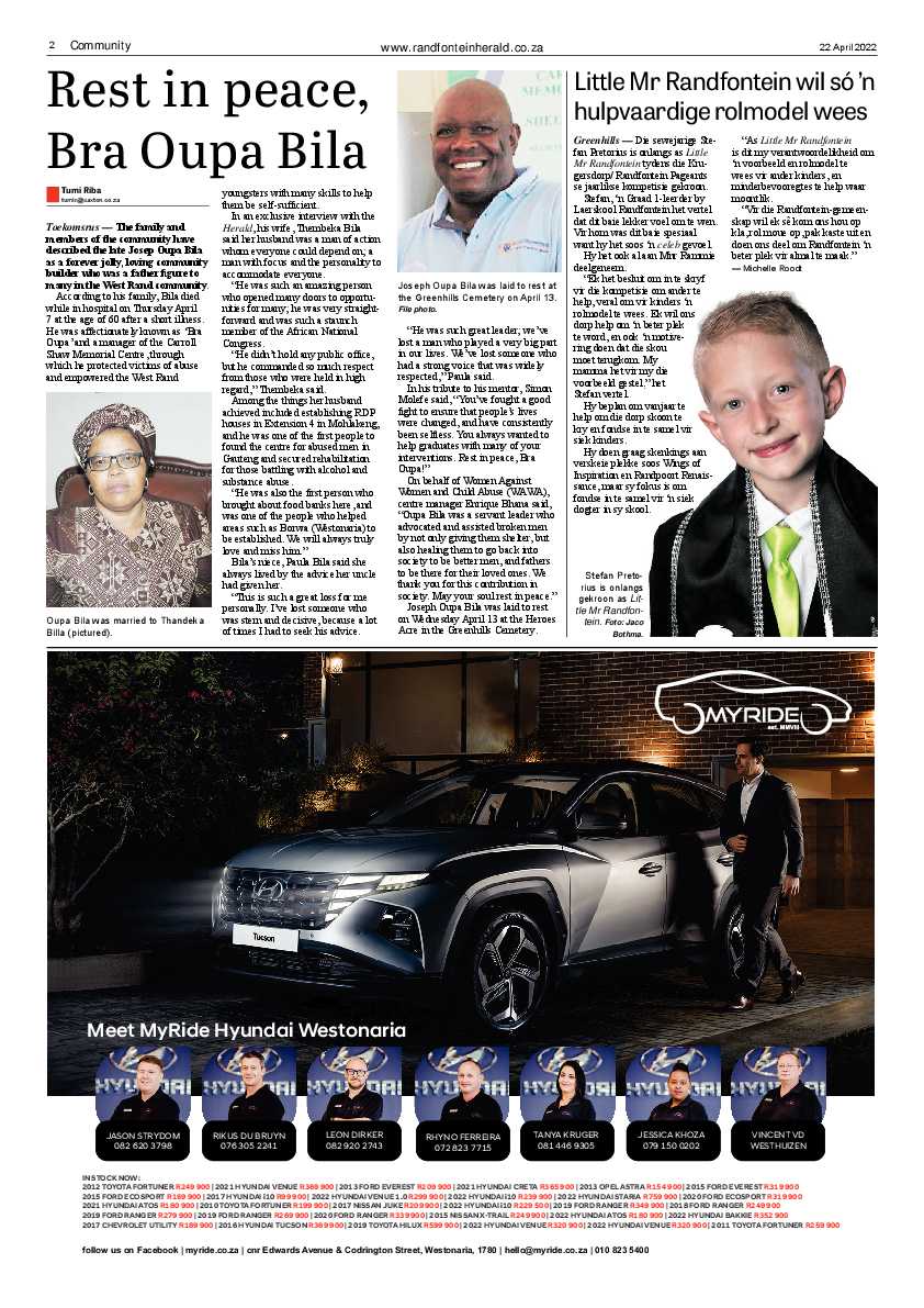 Randfontein Herald 22 April 2022 page 2