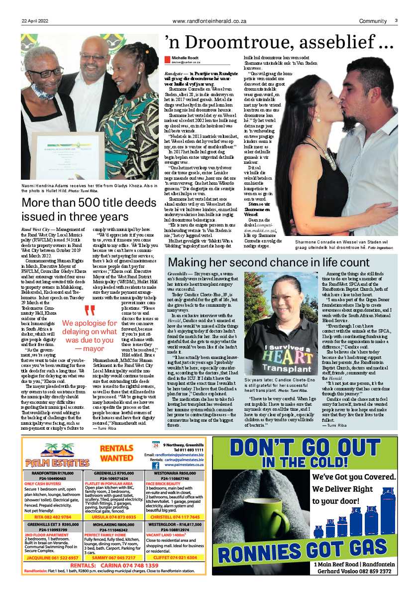 Randfontein Herald 22 April 2022 page 3