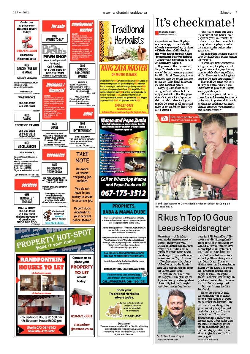 Randfontein Herald 22 April 2022 page 7
