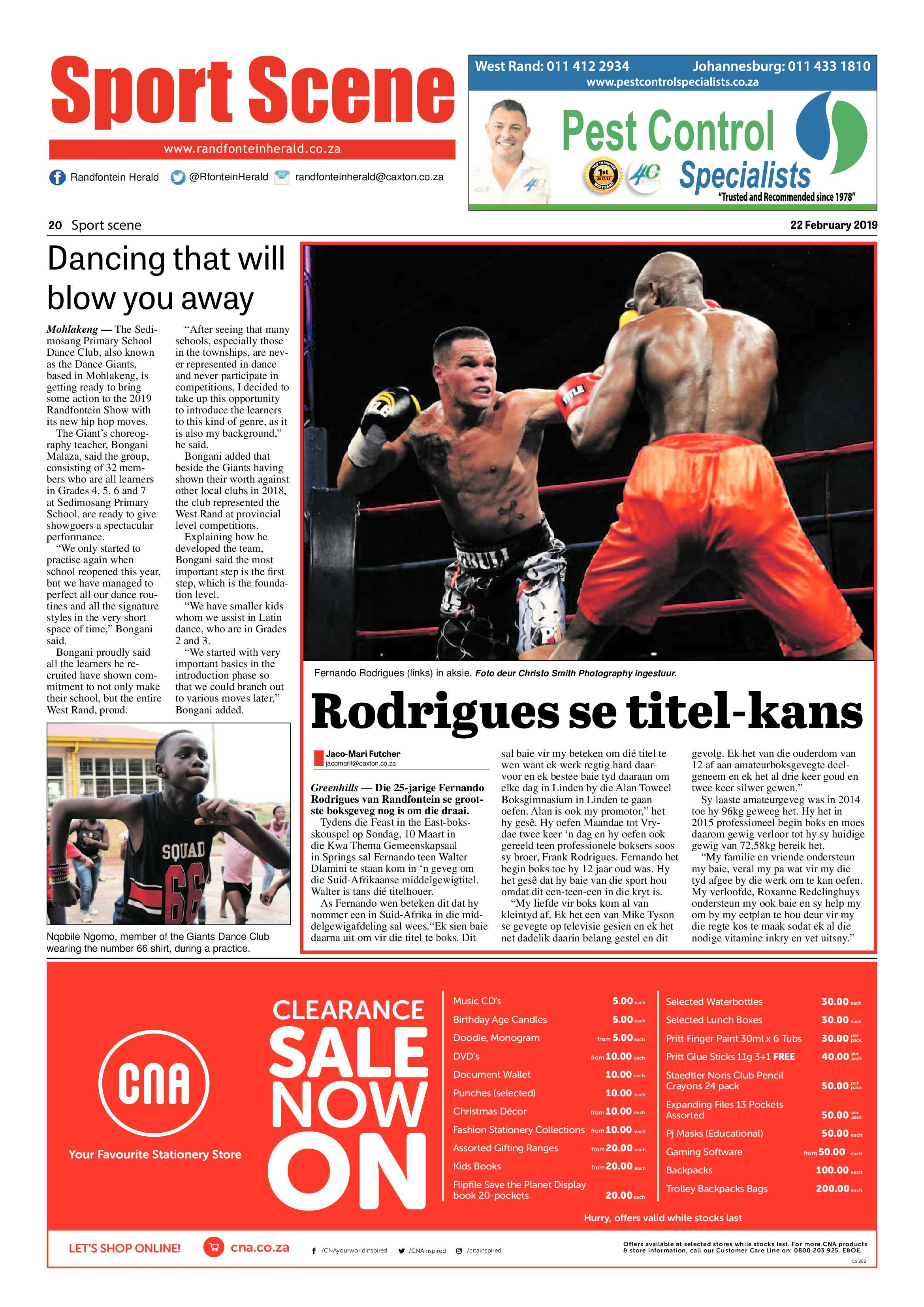 Randfontein Herald 22 February 2019 page 20