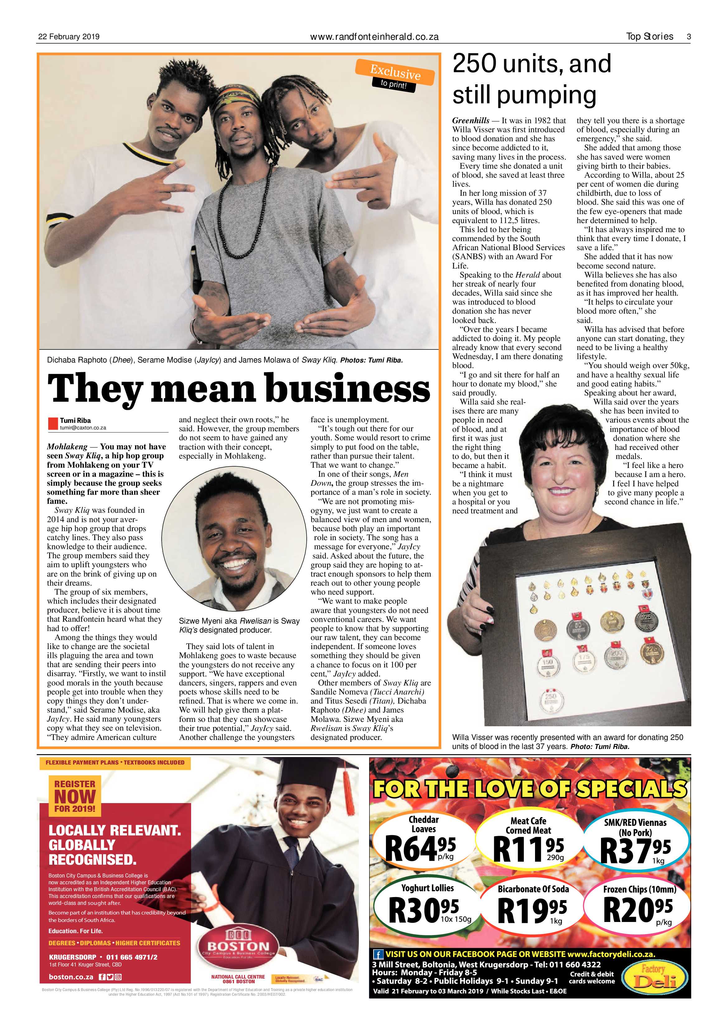 Randfontein Herald 22 February 2019 page 3